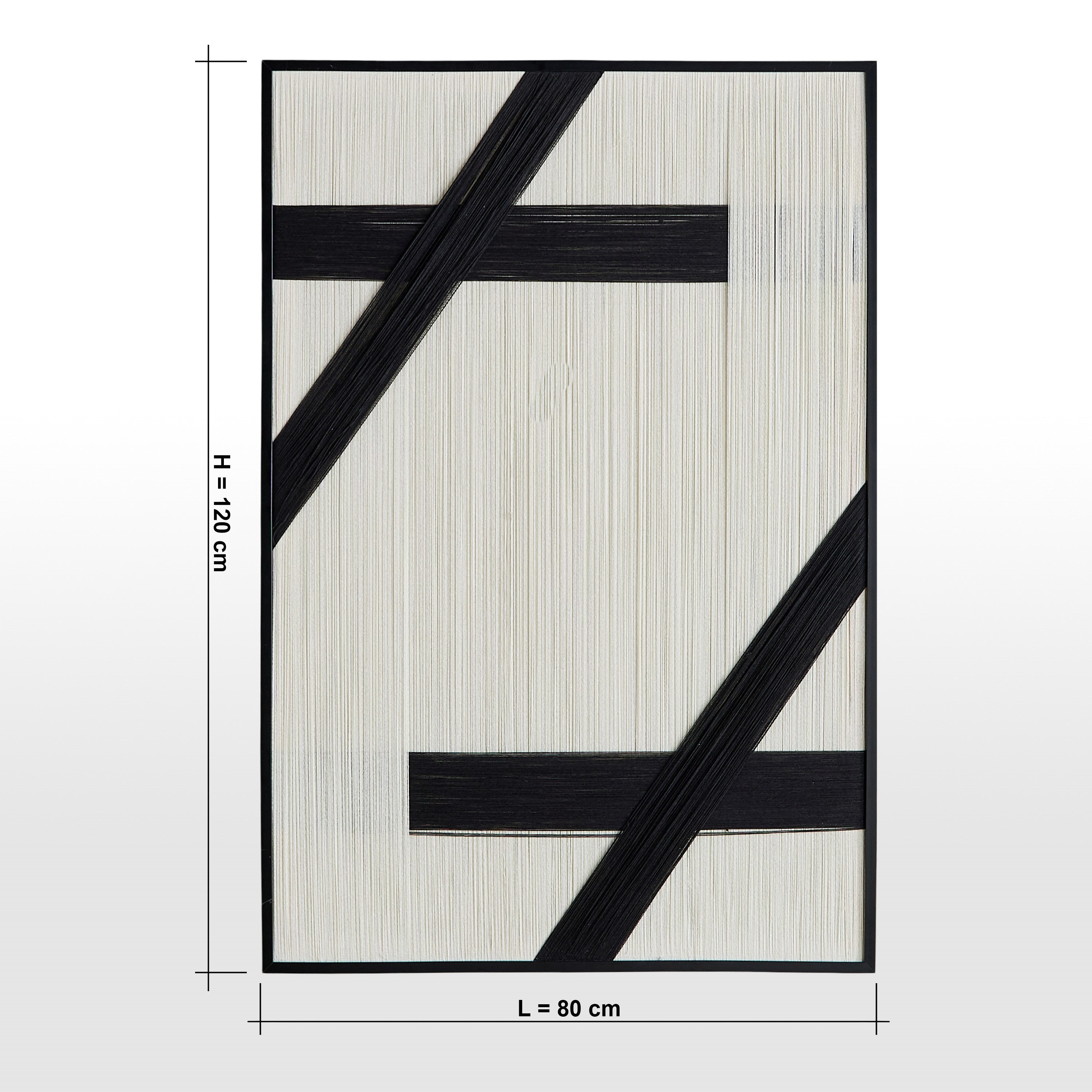 Ziba Tassel Framed Canvas Wall Art - 120x80 cm-household-walldecorandmirrors-wallart-image-5