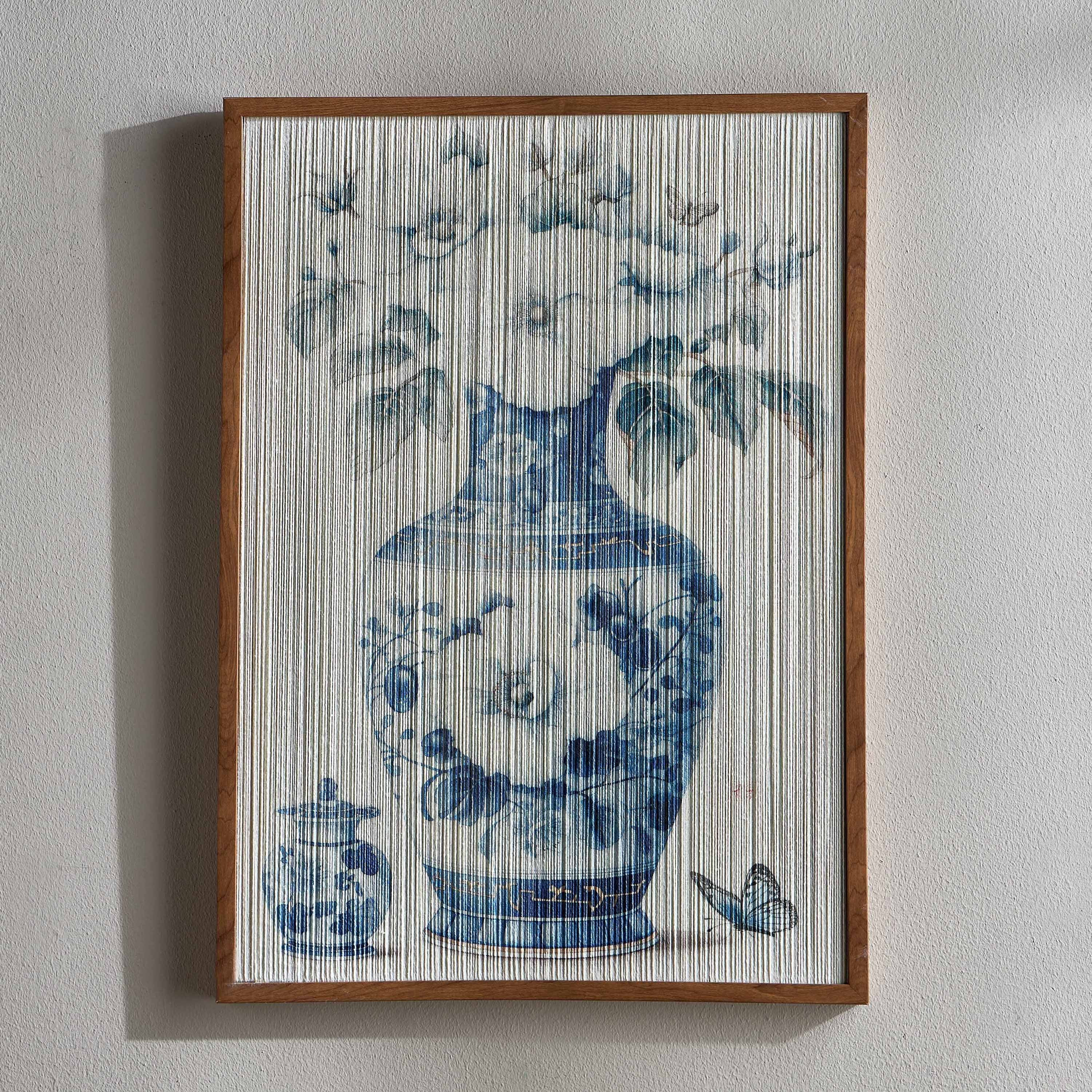 زينة حائط كانفاس مؤطرة بشرّابات – ديرابا – 50×70 سم-household-walldecorandmirrors-wallart-image-1