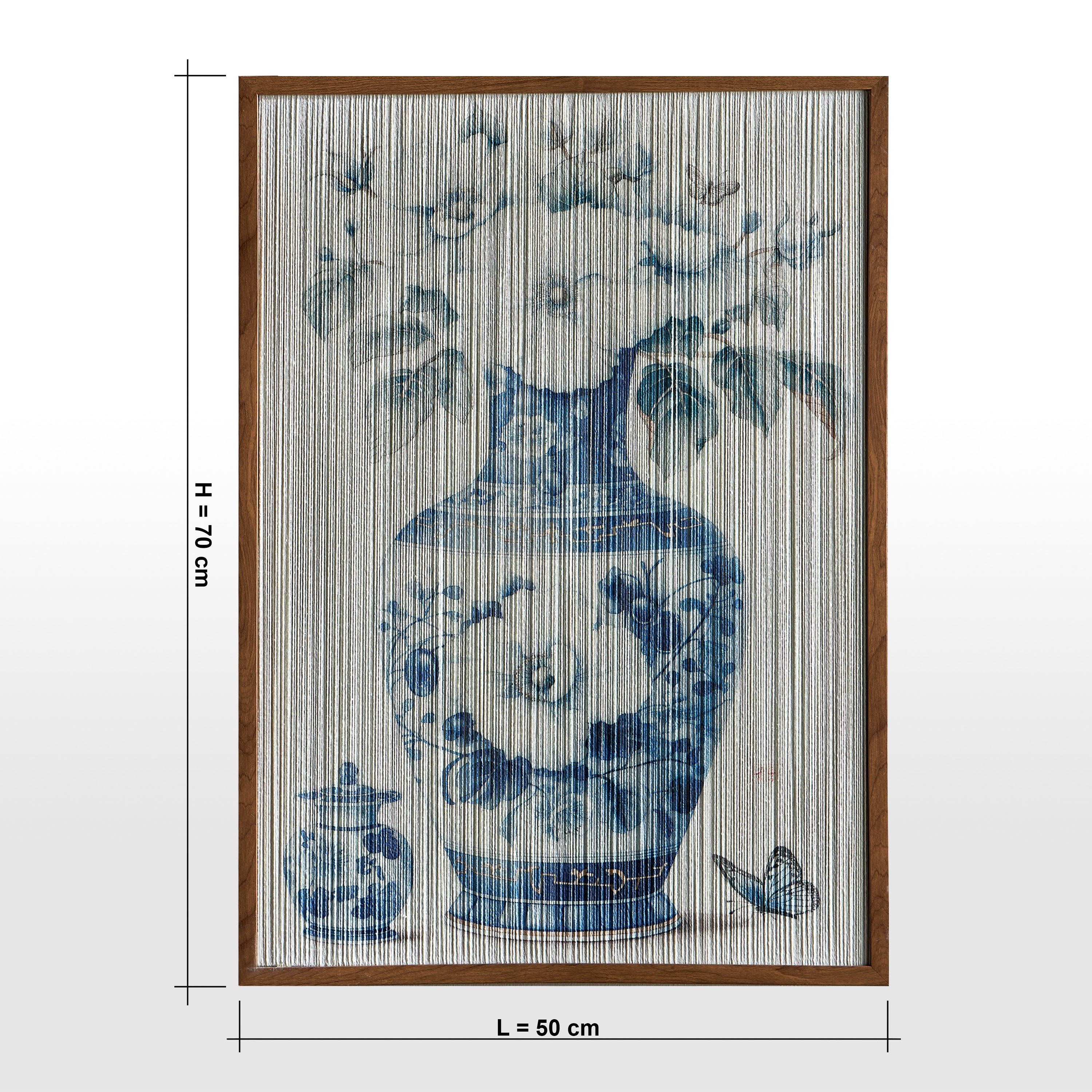 زينة حائط كانفاس مؤطرة بشرّابات – ديرابا – 50×70 سم-household-walldecorandmirrors-wallart-image-4
