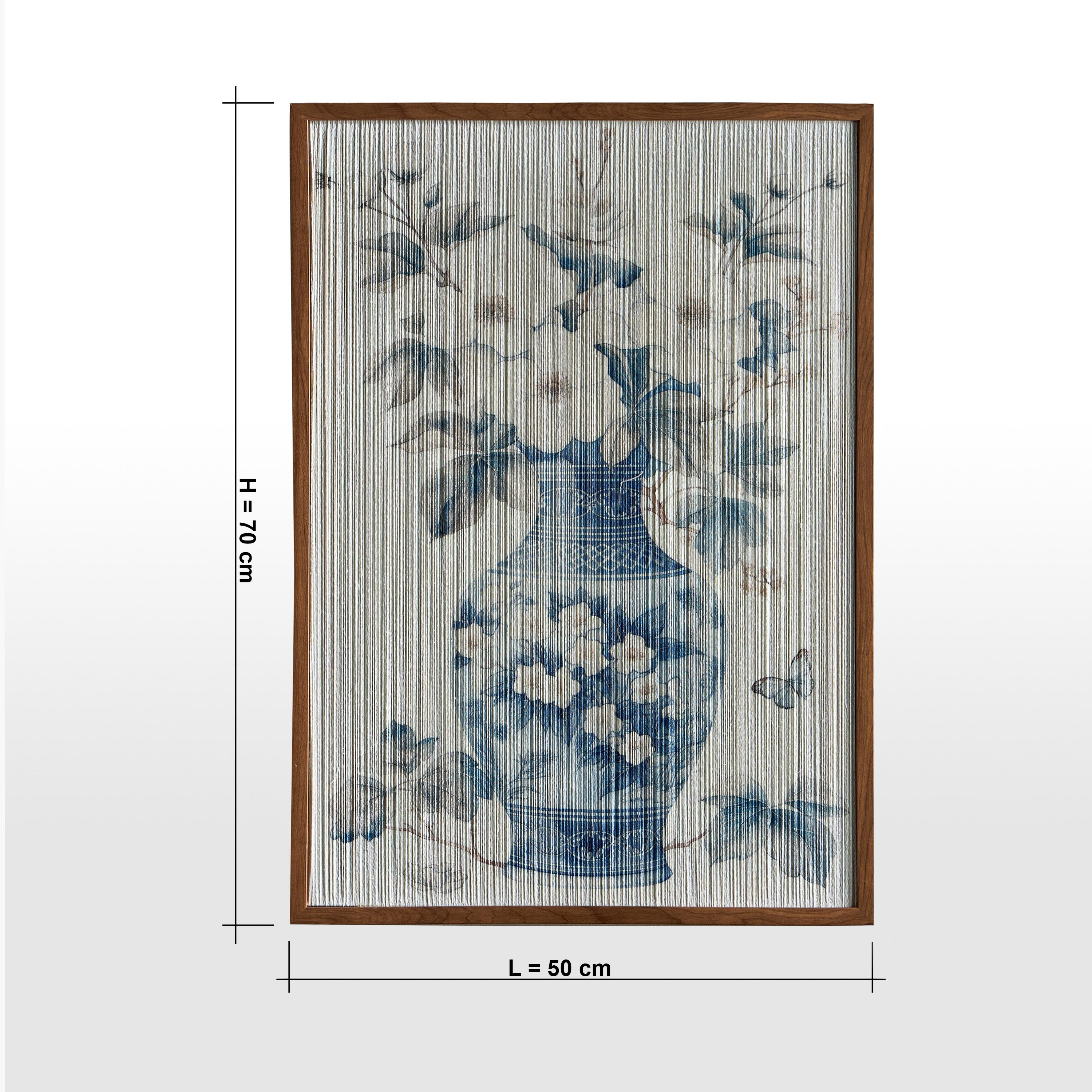 Dehar Tassel Framed Canvas Wall Art - 50x70 cm-household-walldecorandmirrors-wallart-image-4