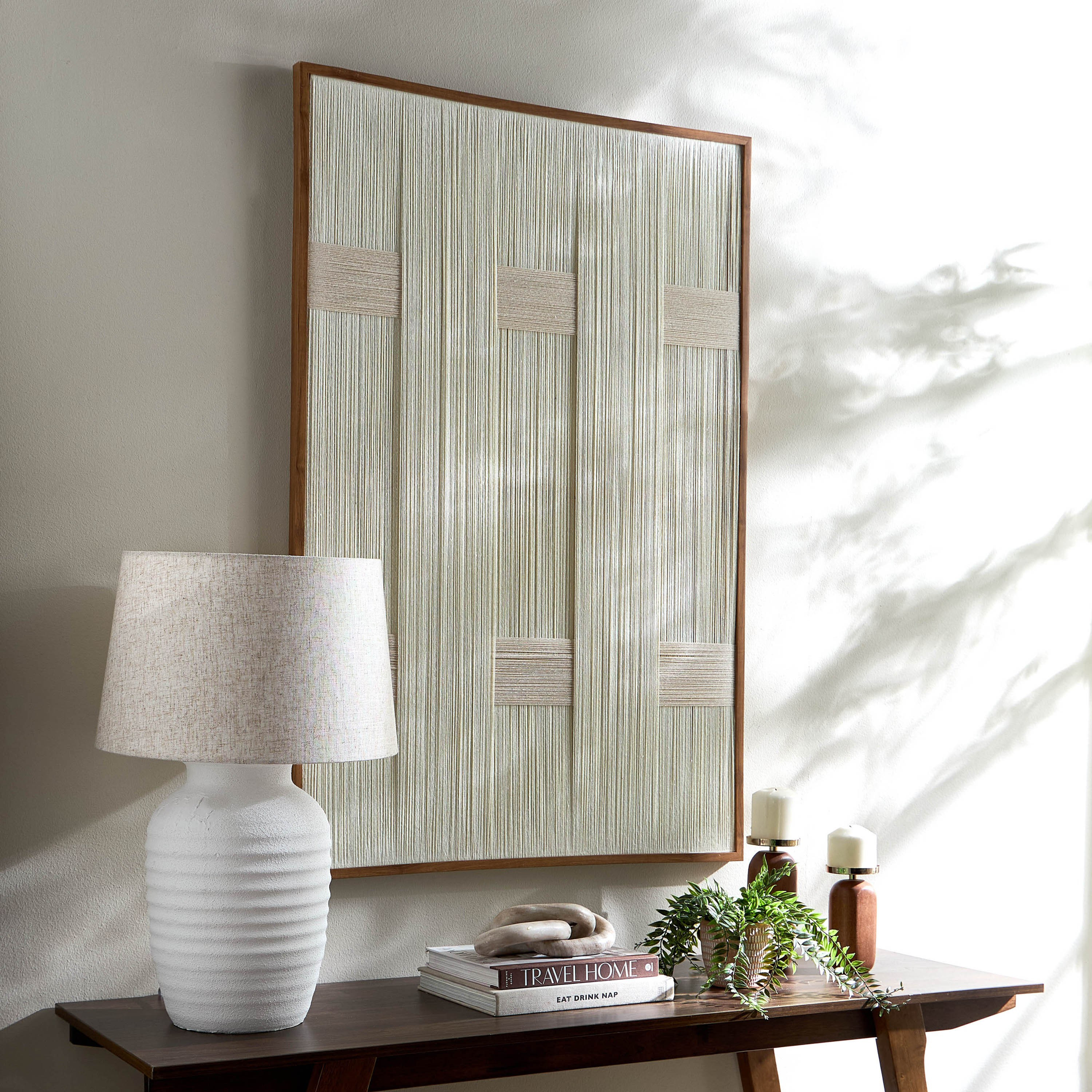 زينة حائط مؤطرة بشرّابات - زارين - 80x120 سم-household-walldecorandmirrors-wallart-image-2