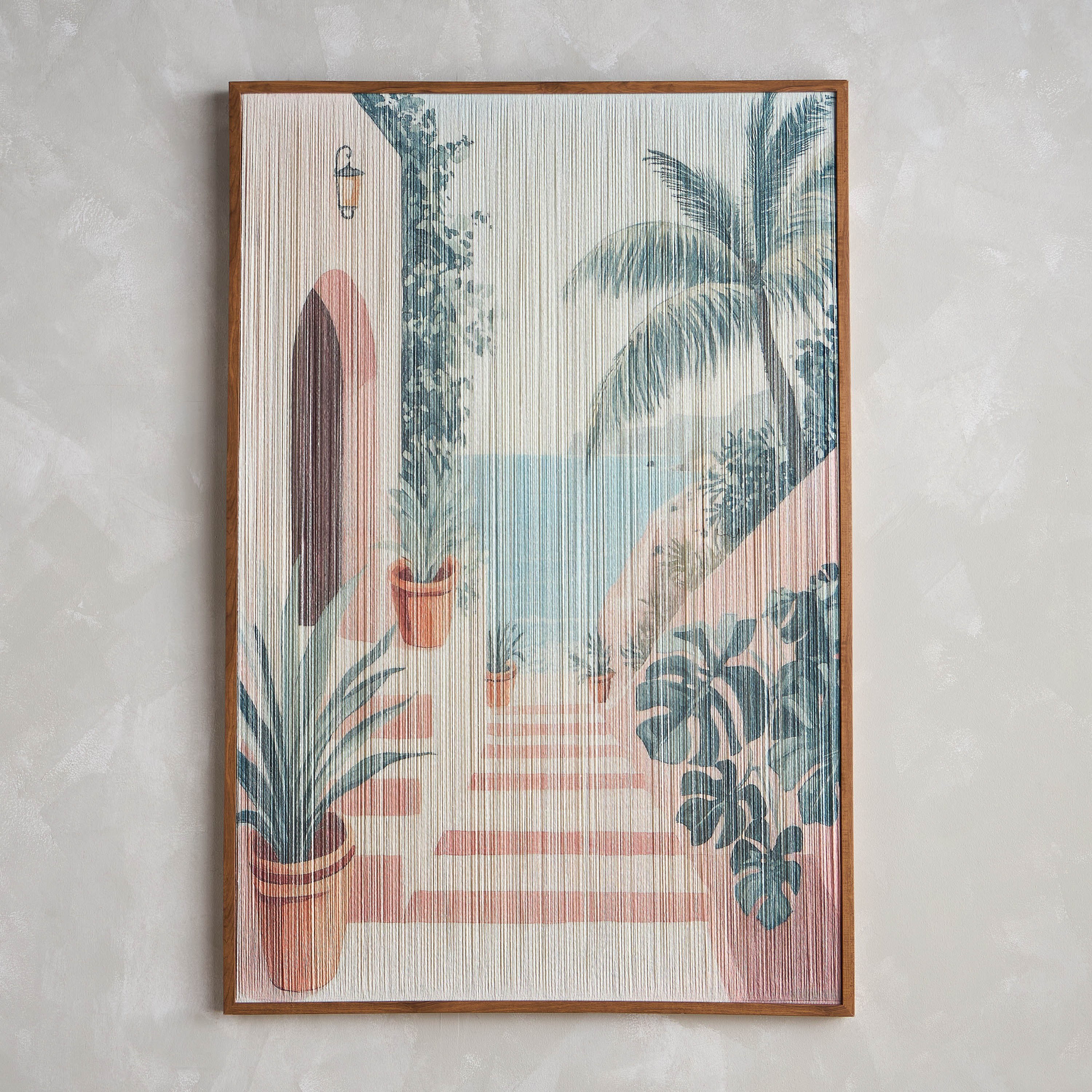 Vahid Tassel Framed Canvas Wall Art - 80x120 cm