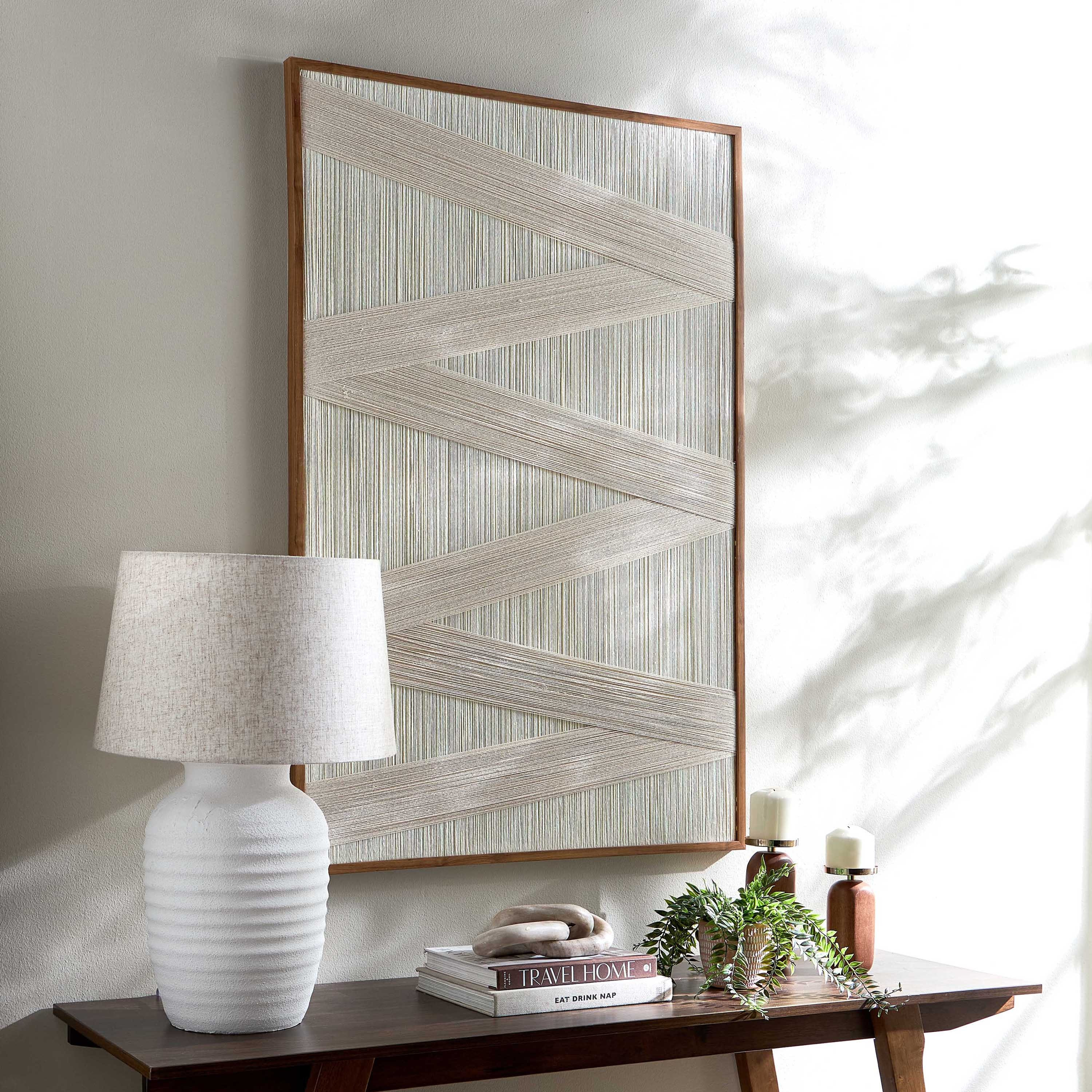 Homa Tassel Framed Canvas Wall Art - 80x120 cm-household-walldecorandmirrors-wallart-image-3