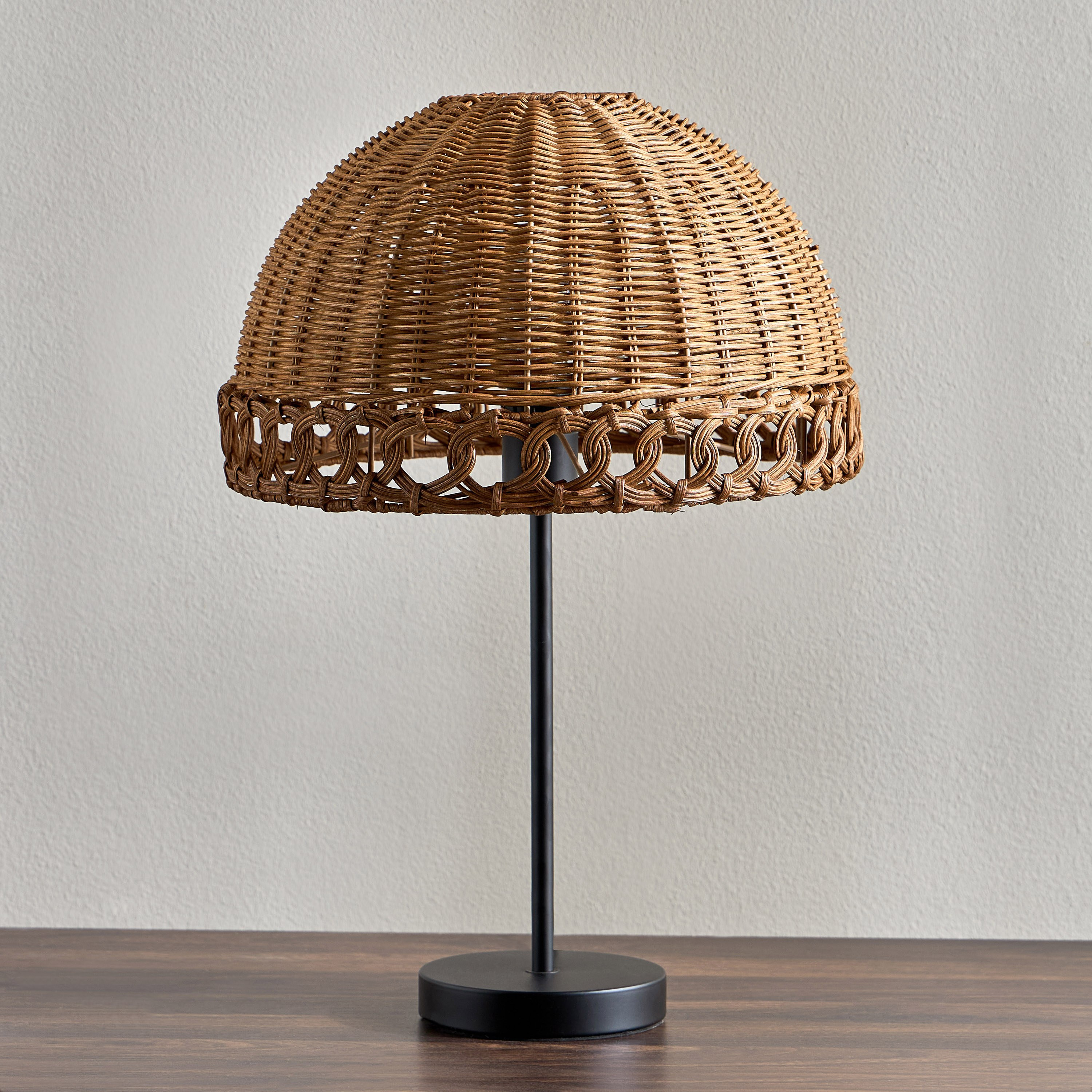 Audrey Rattan Table Lamp - 52 cm-household-lighting-tableanddesklamps-image-1