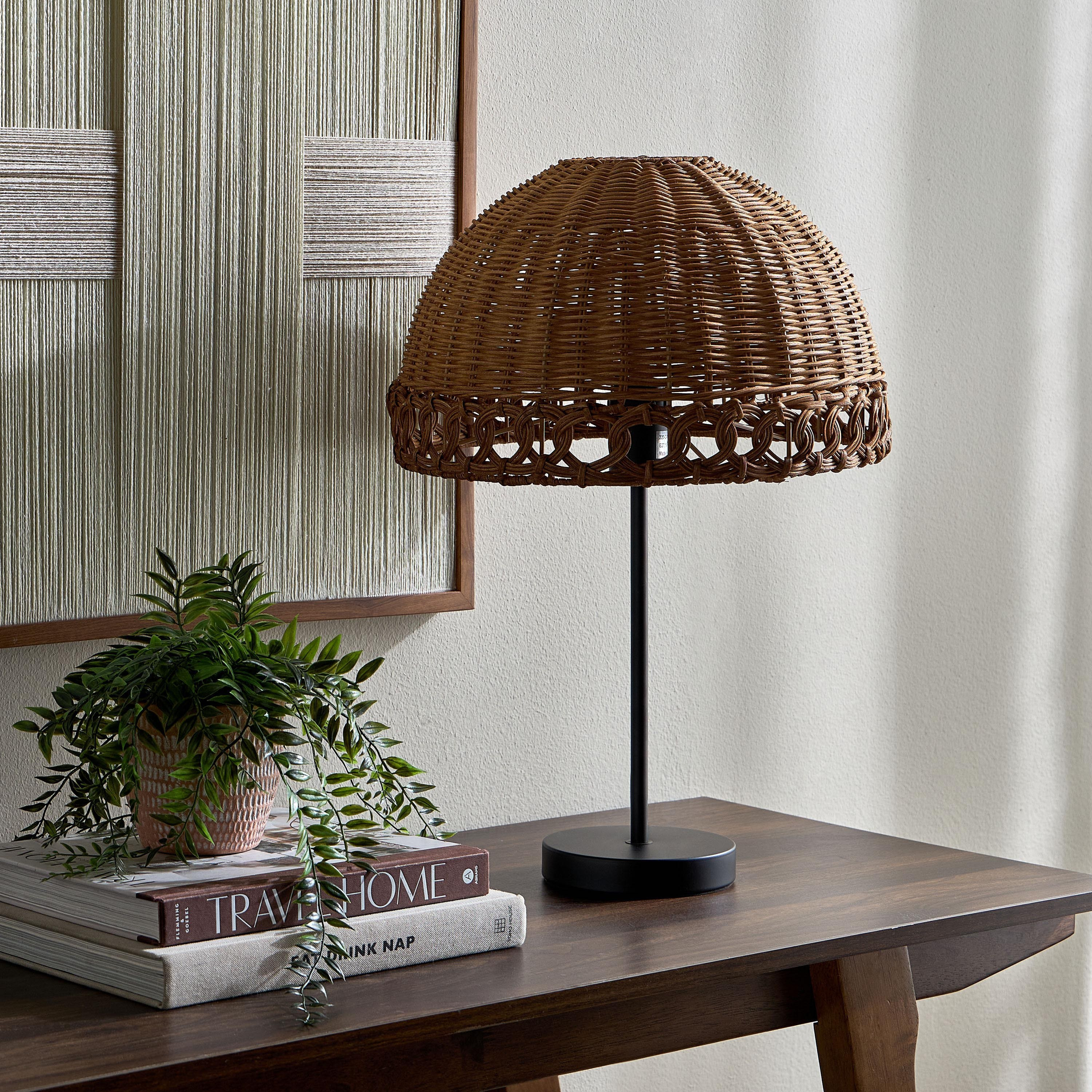 Audrey Rattan Table Lamp - 52 cm-household-lighting-tableanddesklamps-image-4