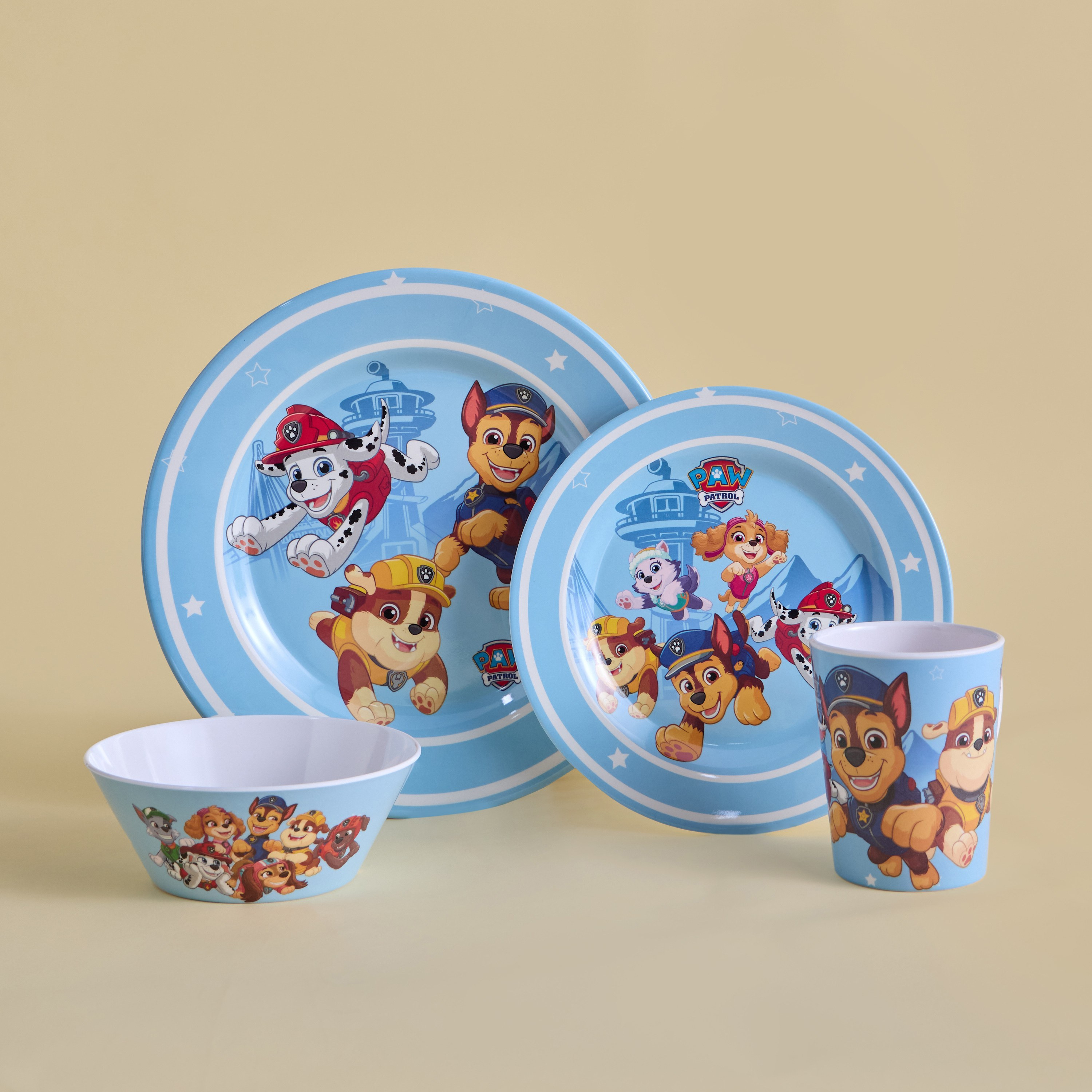 Paw Patrol 4-Piece Melamine Tableware Set