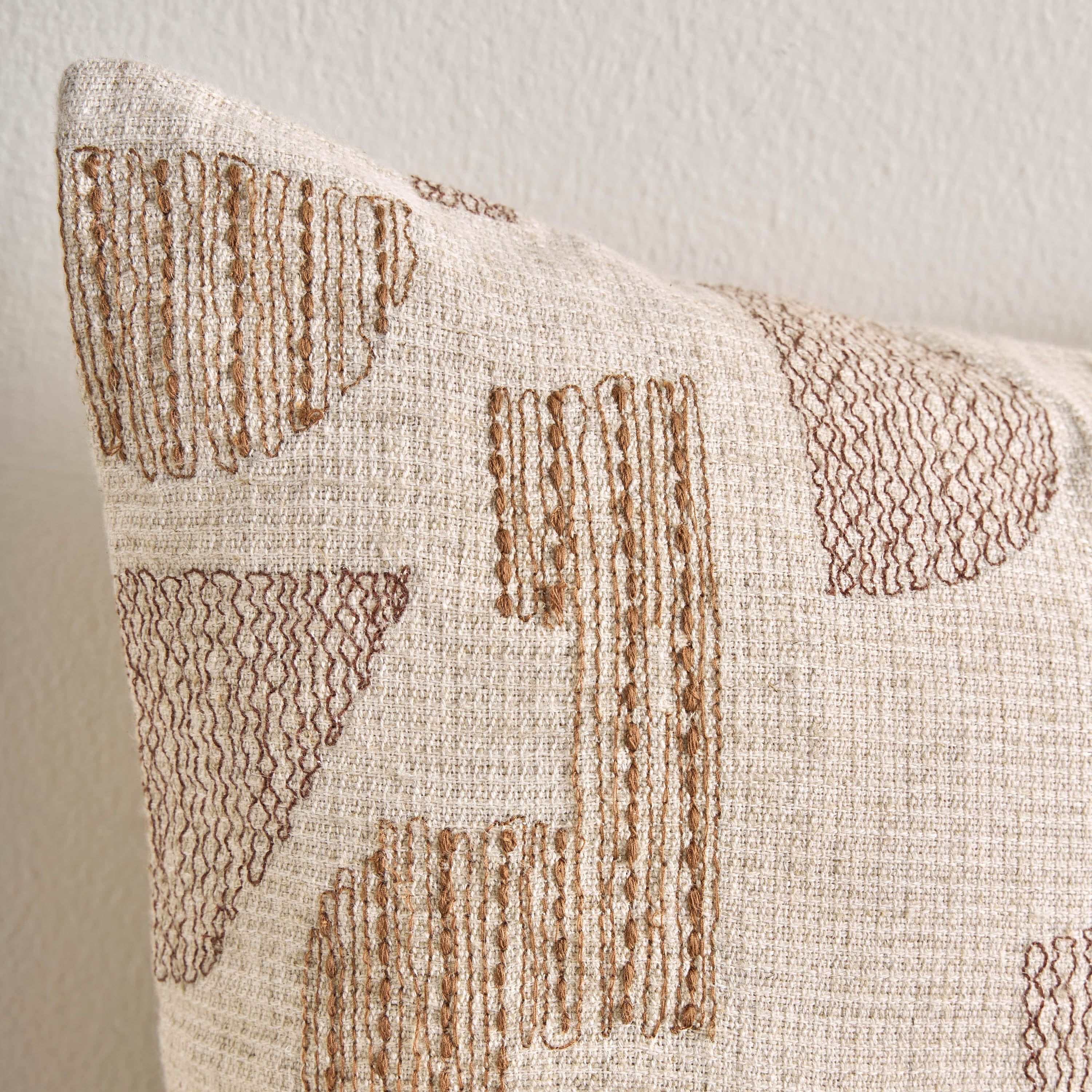 Mondo Embroidered Abstract Cushion Cover - 50x50 cm-household-cushionsandthrows-cushioncovers-image-2