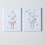 طقم زينة حائط كانفاس غير مؤطرة من قطعتين - ريك - 30x40 سم-kids-decorandlighting-decor-wallart-image-4