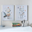 طقم زينة حائط كانفاس غير مؤطرة من قطعتين - ريك - 30x40 سم-kids-decorandlighting-decor-wallart-image-2