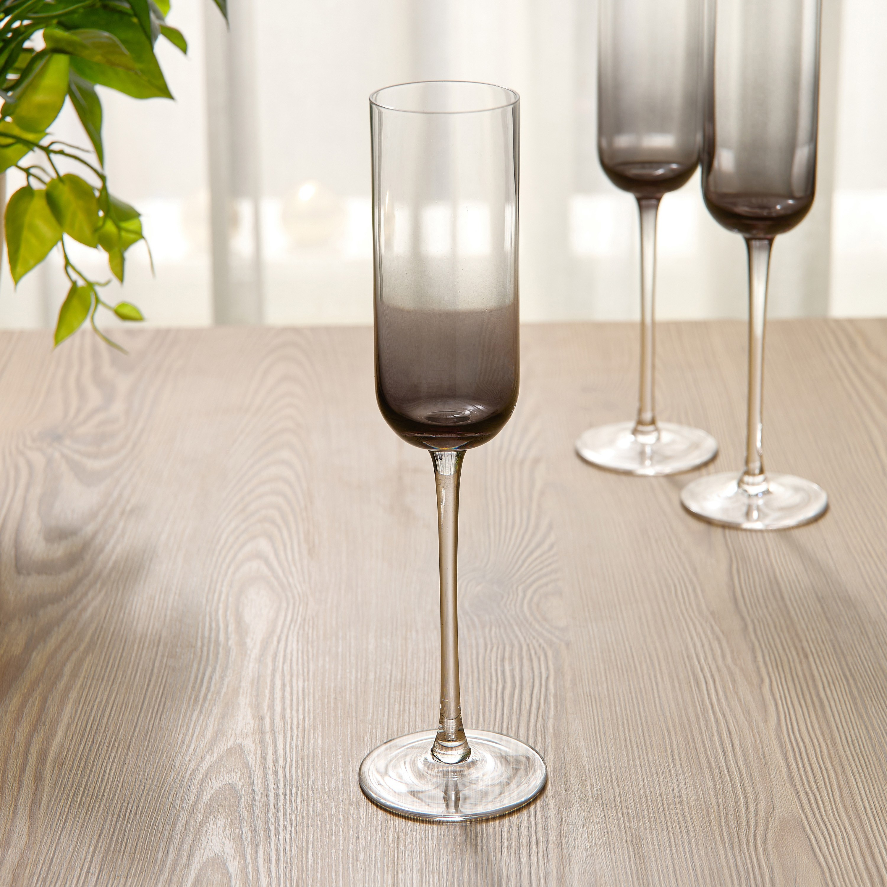 Gradient 6-Piece Flute Glass Set - 210 ml-household-dining-glassware-stemware-image-2