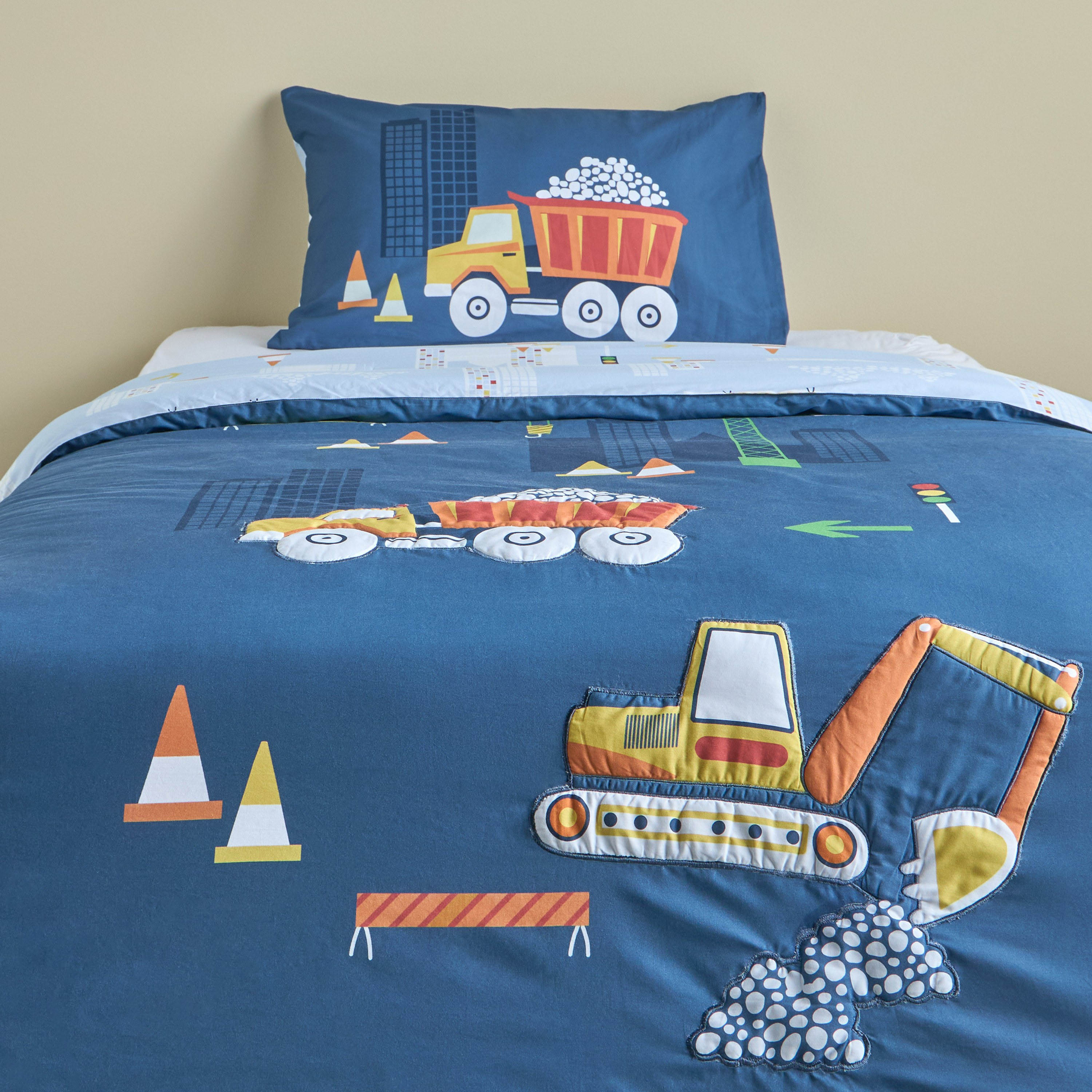 Preston Cotton Applique 200 Thread Count 2-Piece Full Reversible Comforter Set - 160x220 cm-babyandkids-beddingandwindows-bedding-comforters-image-2