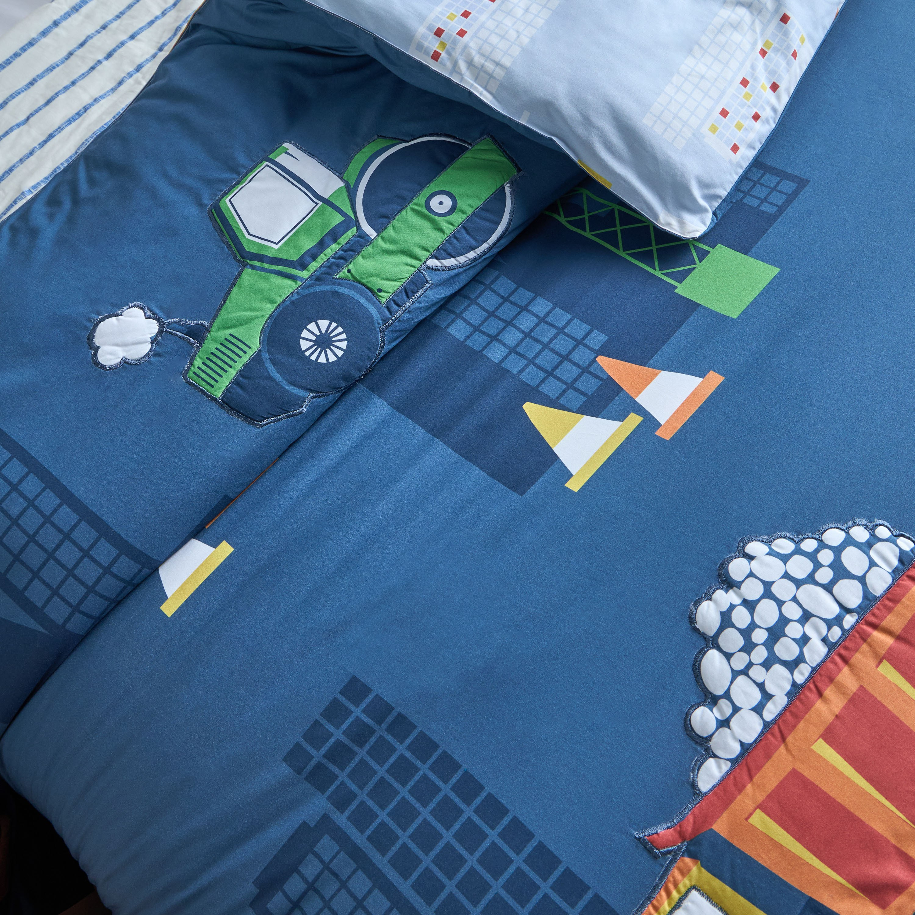 Preston Cotton Applique 200 Thread Count 2-Piece Full Reversible Comforter Set - 160x220 cm-babyandkids-beddingandwindows-bedding-comforters-image-4