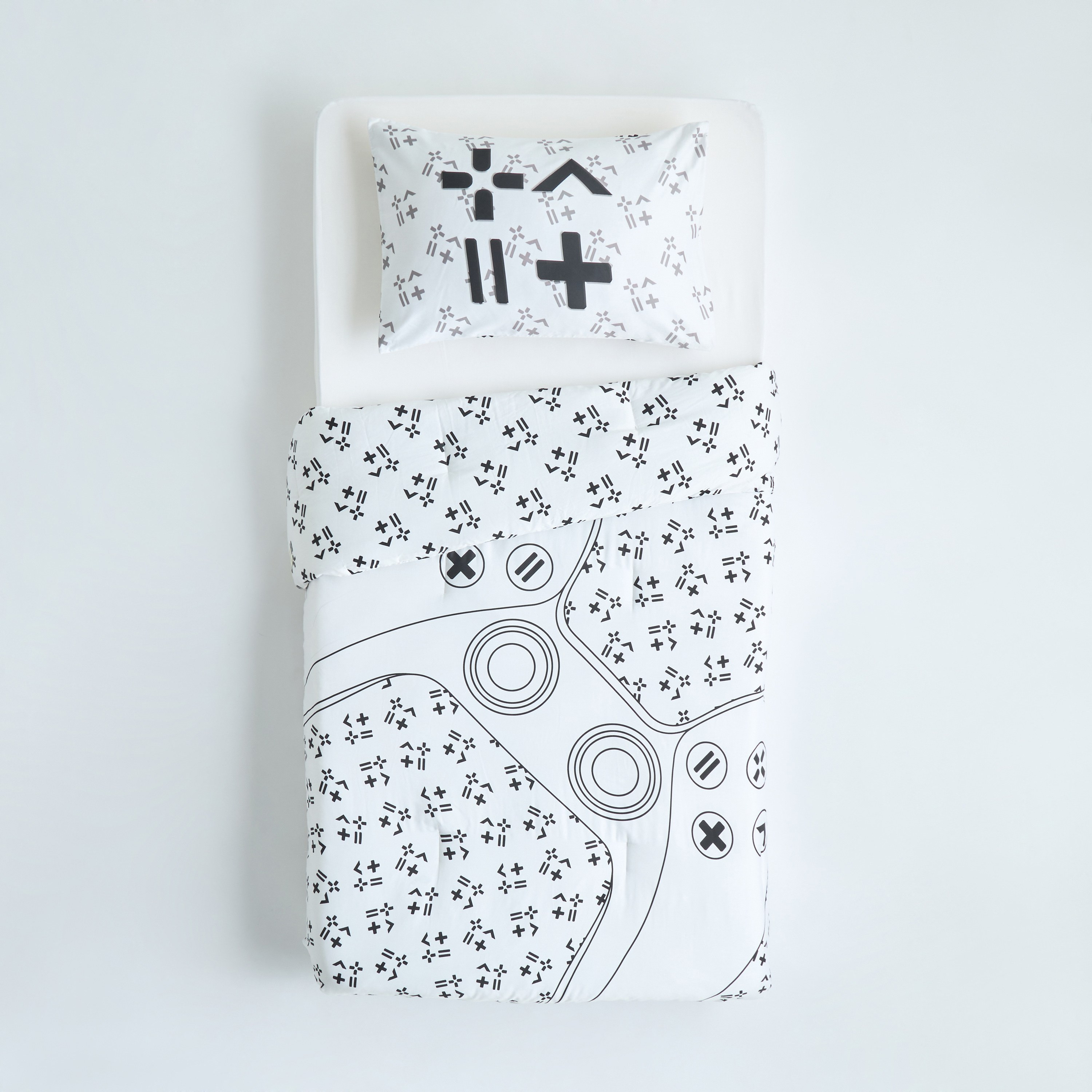 Sean Cotton Console Print Reversible 200 Thread Count 2-Piece Single Comforter Set -135x220 cm-babyandkids-beddingandwindows-bedding-comforters-image-3