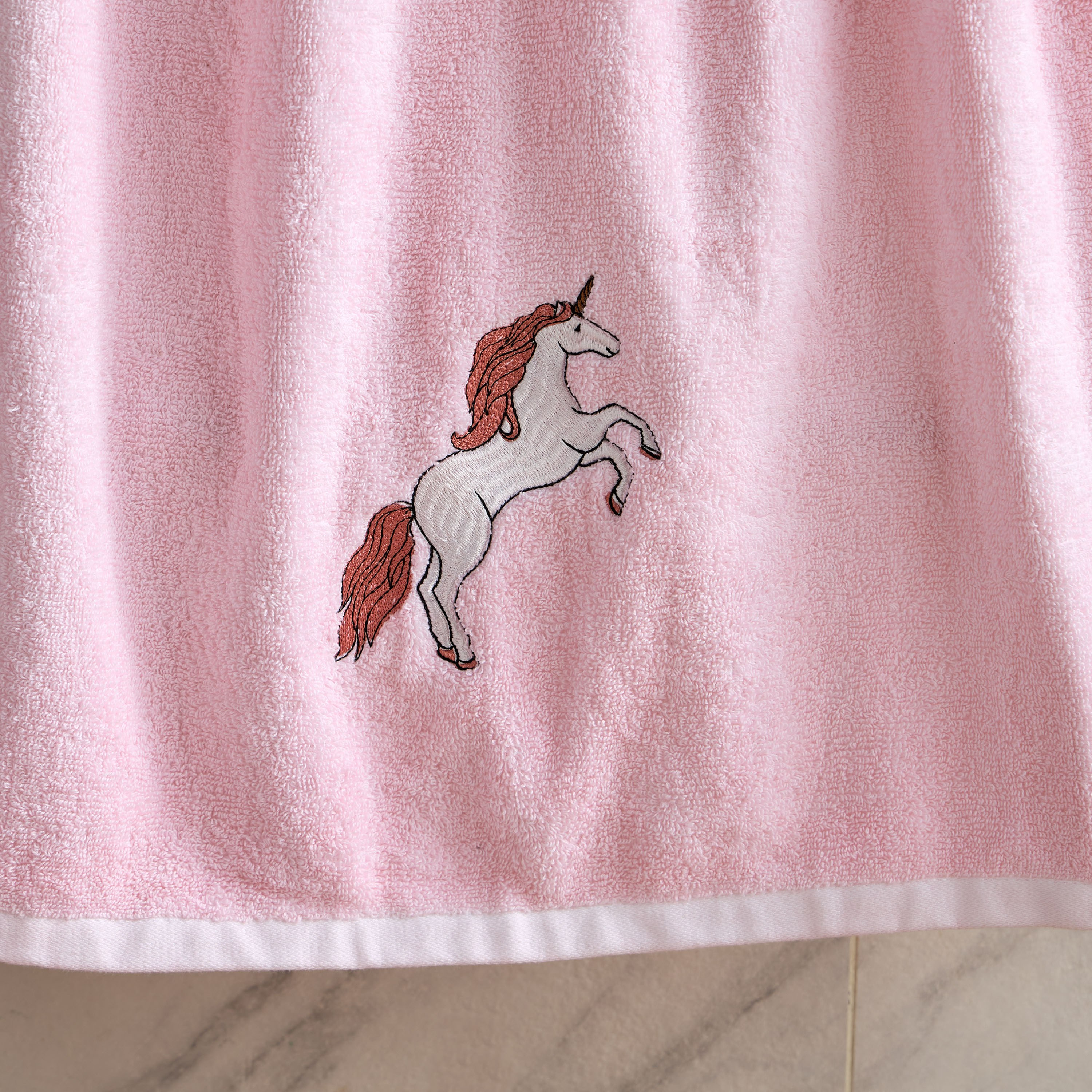 منشفة حمام قطن بتطريز يونيكورن - ميشيل - 70x140 سم-kids-bathandstorage-bath-towels-image-2