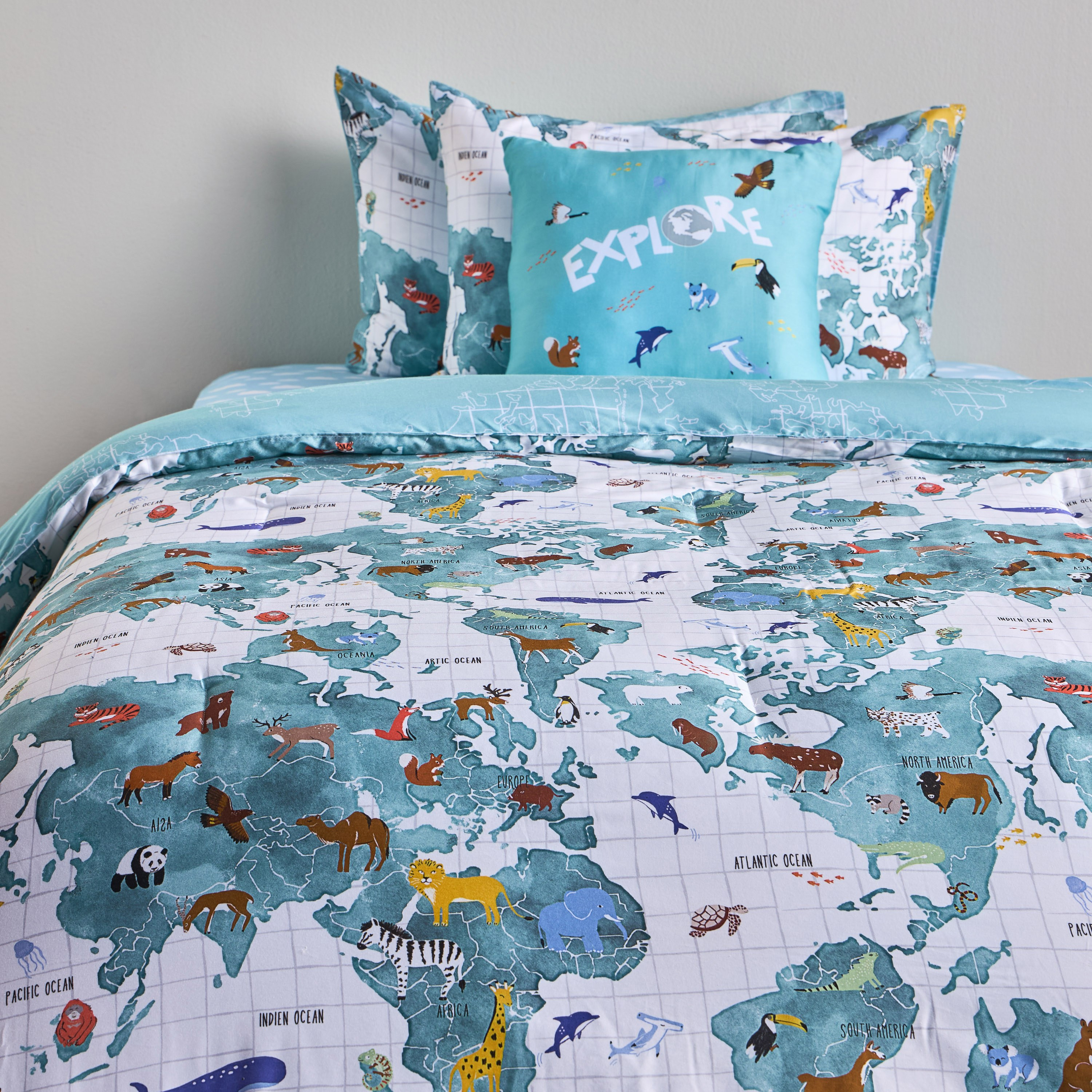 Herbert Printed 5-Piece Single Reversible Comforter and Sheet Set - 135x220 cm-babyandkids-beddingandwindows-bedding-comforters-image-2