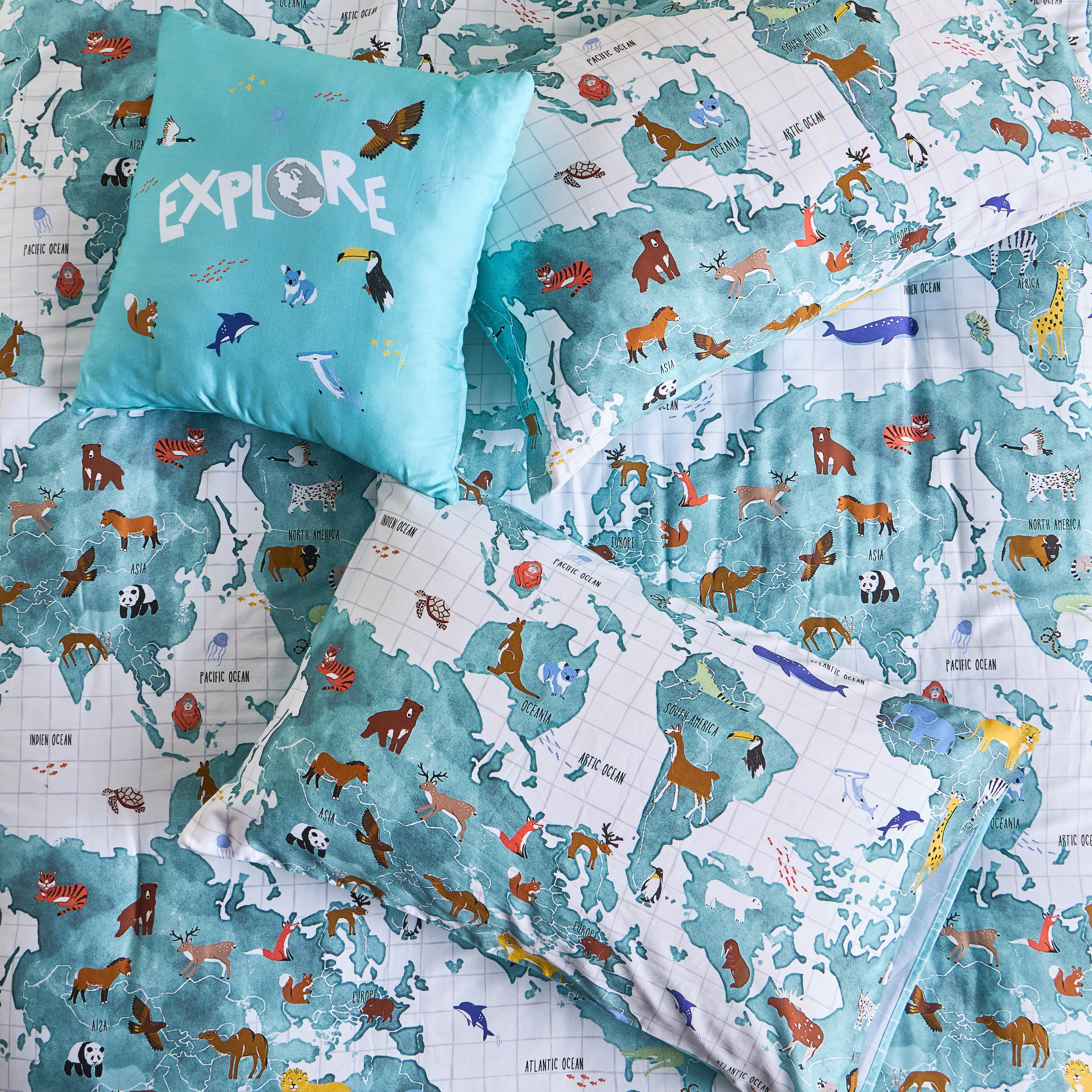 Herbert Printed 5-Piece Single Reversible Comforter and Sheet Set - 135x220 cm-babyandkids-beddingandwindows-bedding-comforters-image-5