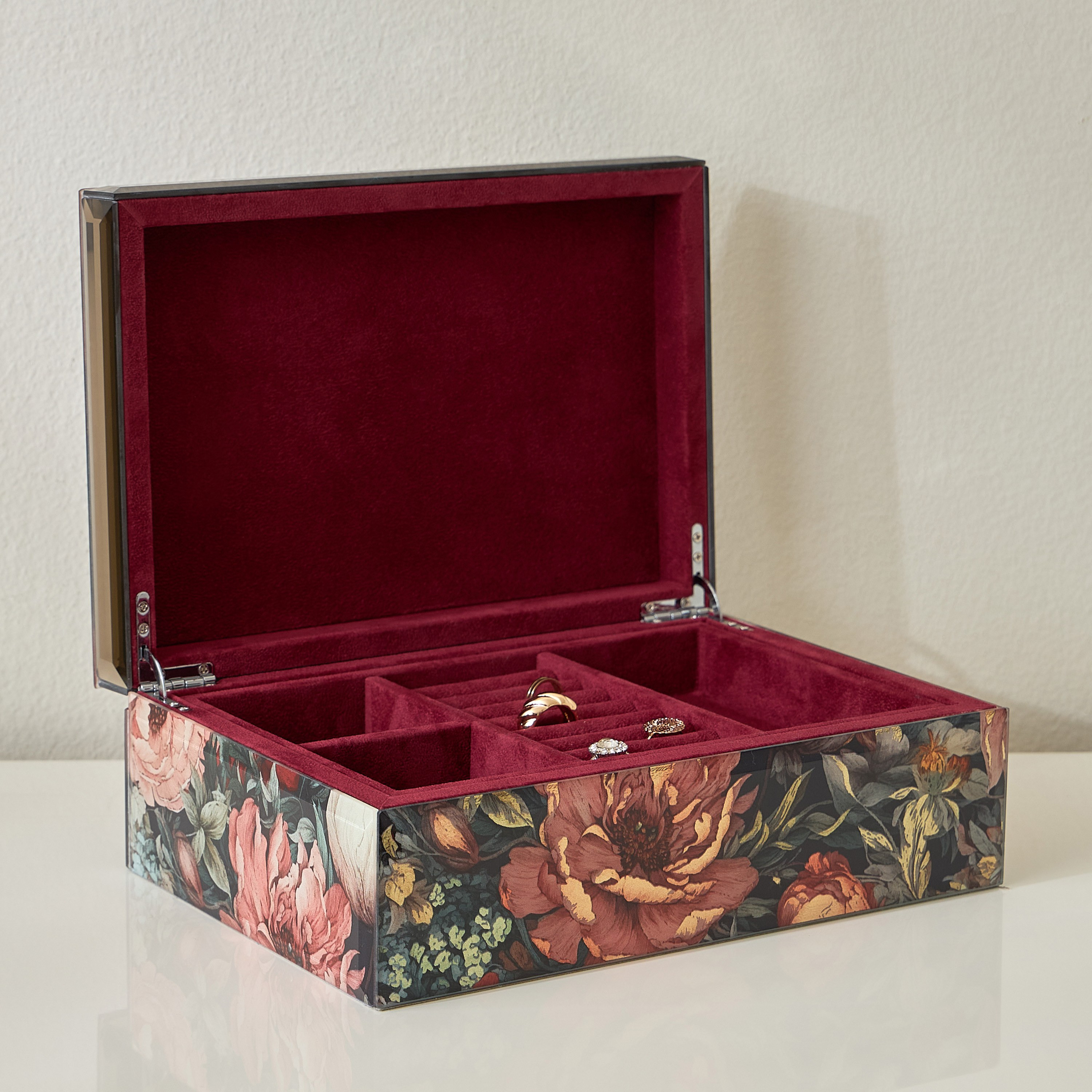 منظم مجوهرات قسمين - لومي-household-storage-jewelleryorganizing-jewelleryboxesandstands-image-2