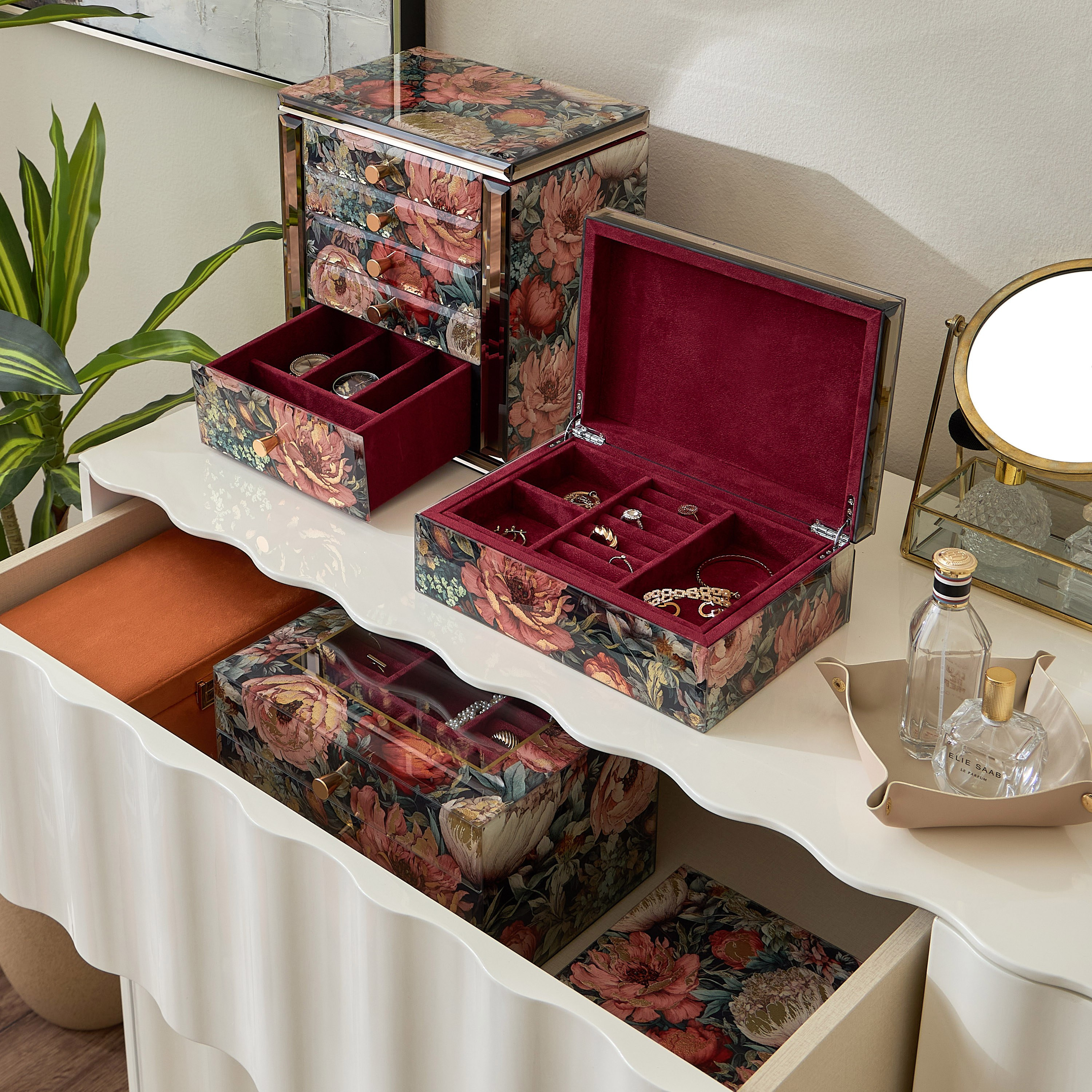 منظم مجوهرات قسمين - لومي-household-storage-jewelleryorganizing-jewelleryboxesandstands-image-4