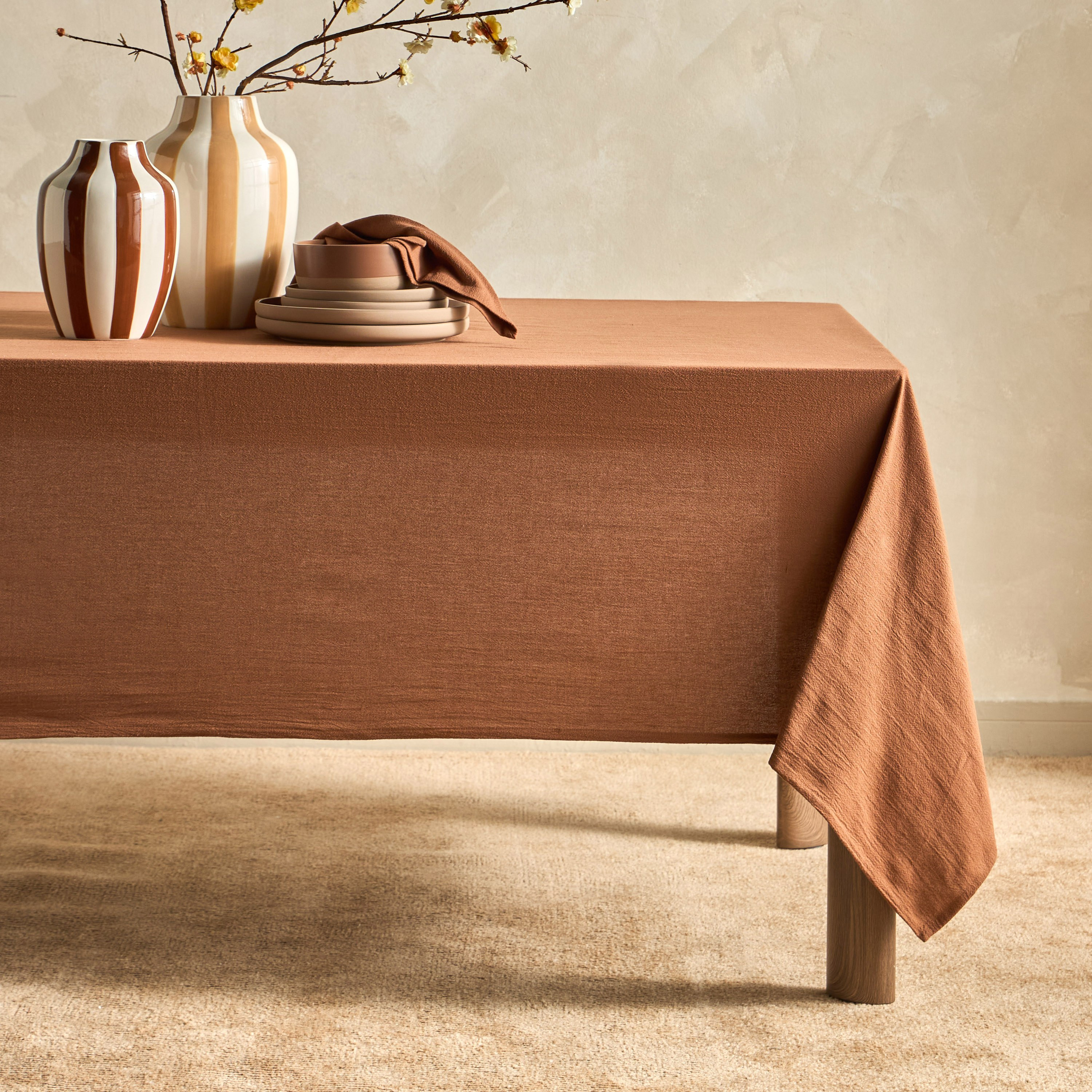 غطاء طاولة ريفي - موندو - 150x250 سم-household-dining-tablelinen-runnersandtablecovers-image-1