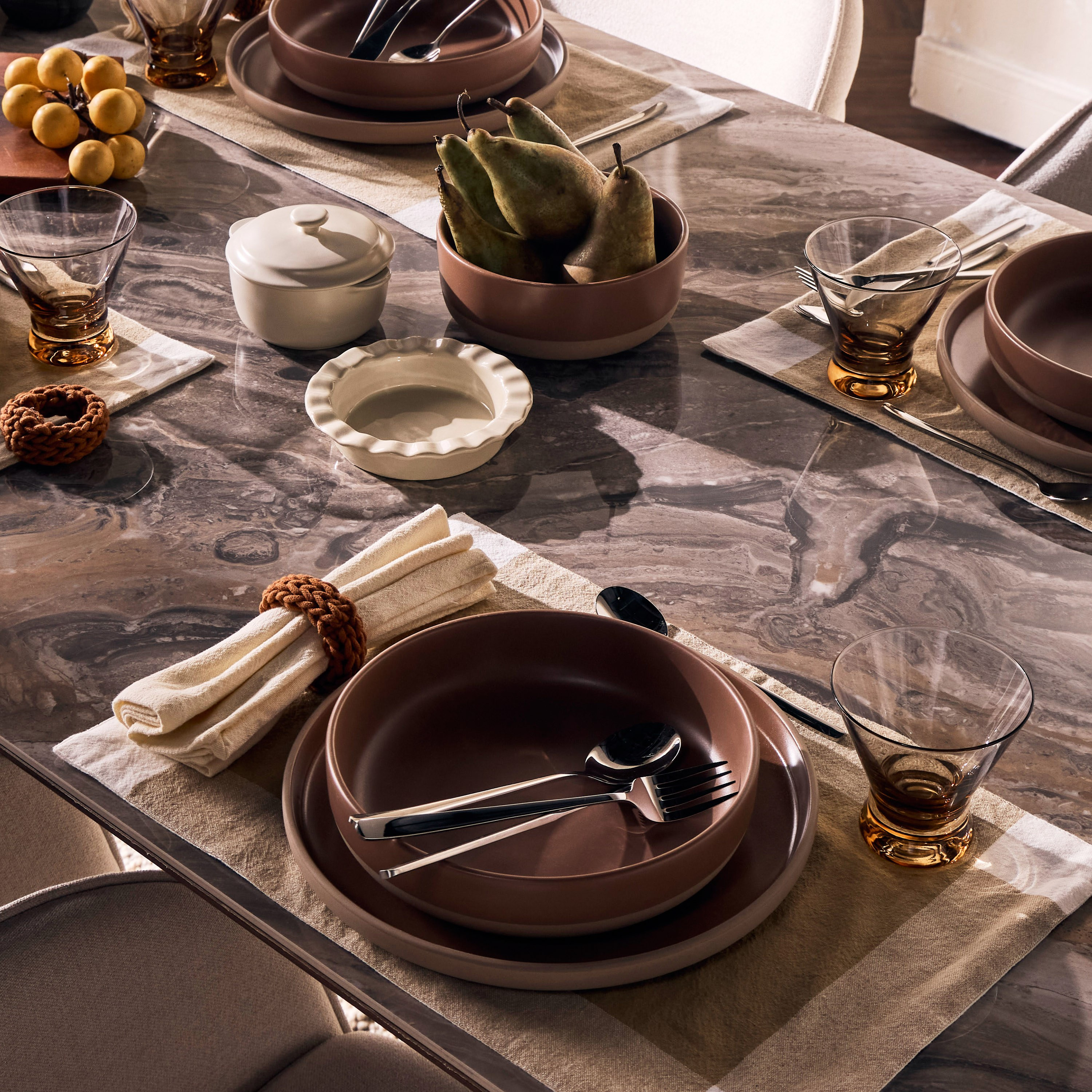 طقم لبادات صحون 4 قطع فينتدج - موندو-household-dining-tablelinen-placemats-image-3