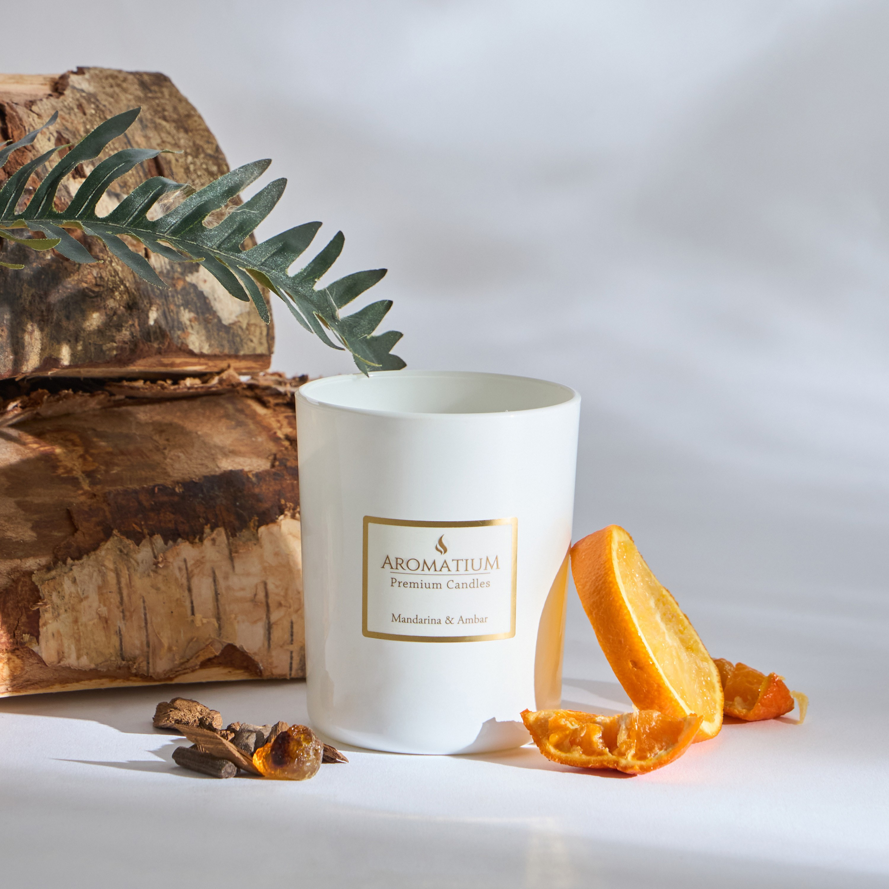 Aromatium Mandarin & Ambar Scented Jar Candle - 30 h-household-homefragrance-candles-image-1