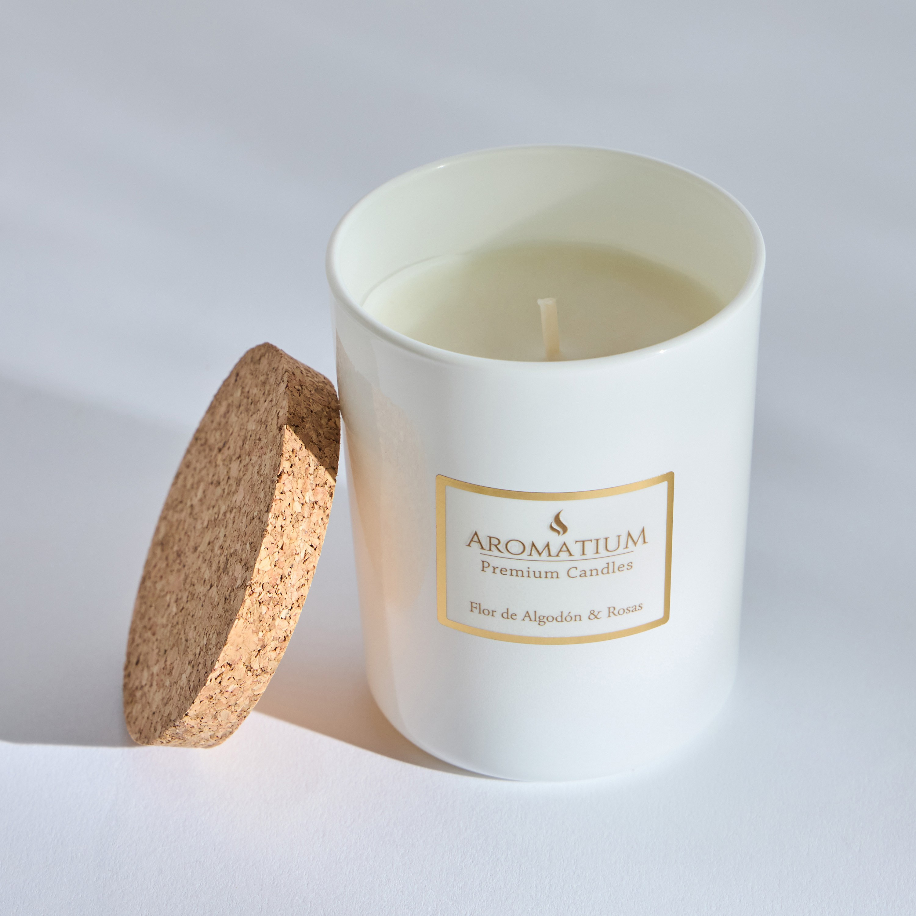 Aromatium Flor de Algodon & Rosas Scented Jar Candle - 30 h-household-homefragrance-candles-image-2