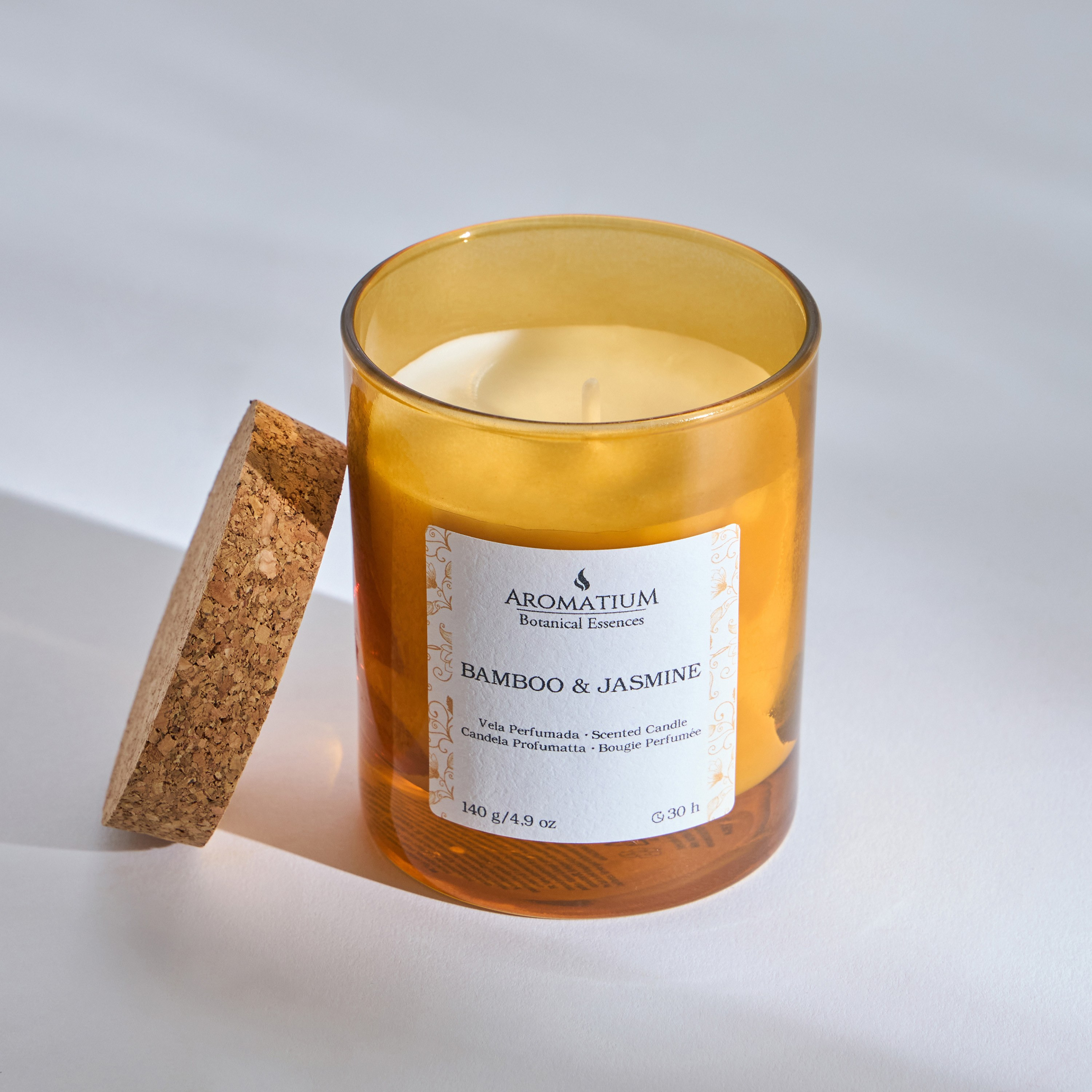 Aromatium Botanical Essences Bamboo and Jasmine Scented Candle - 30 h-household-homefragrance-candles-image-2