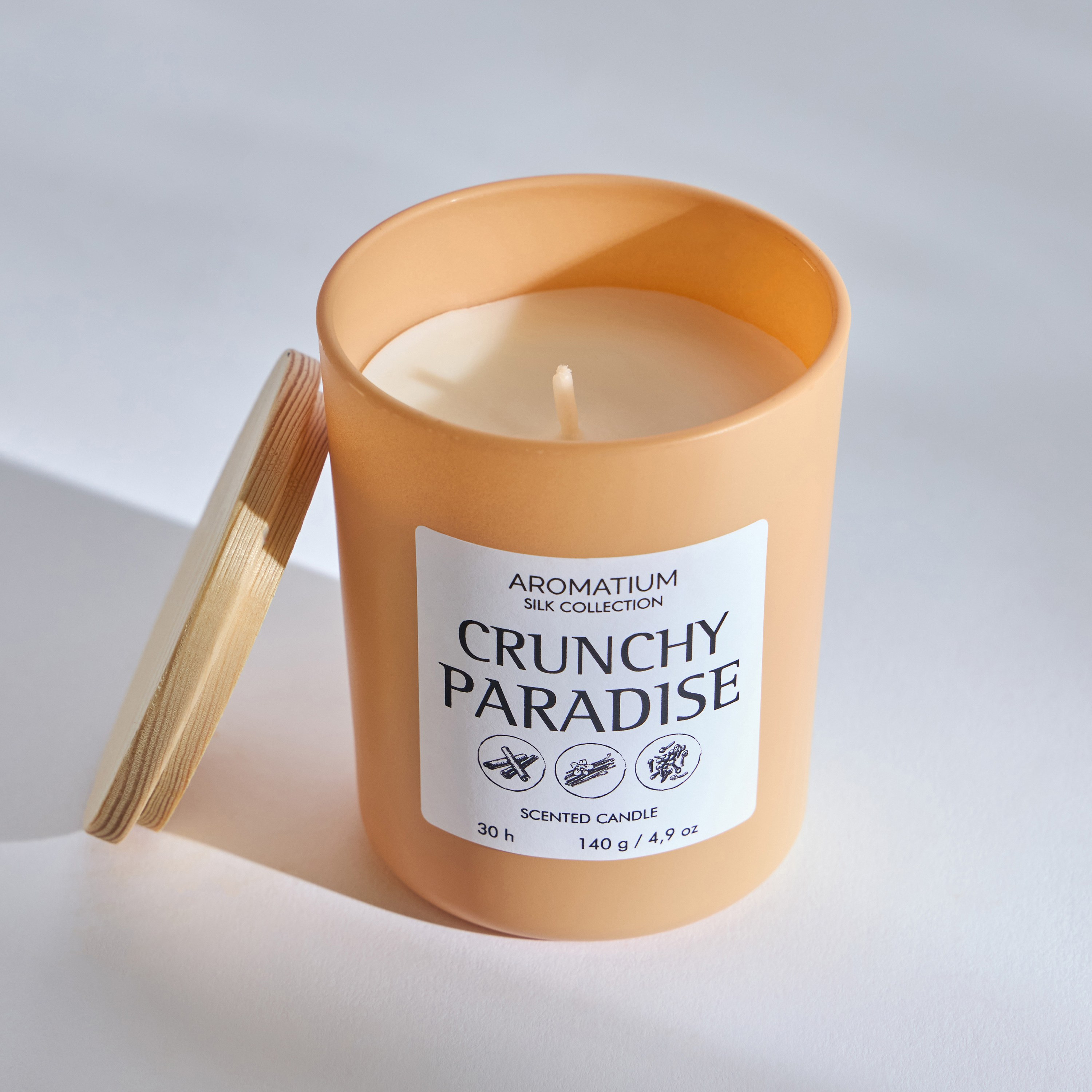 Aromatium Silk Collection Crunchy Paradise Scented Candle - 30 h-household-homefragrance-candles-image-2