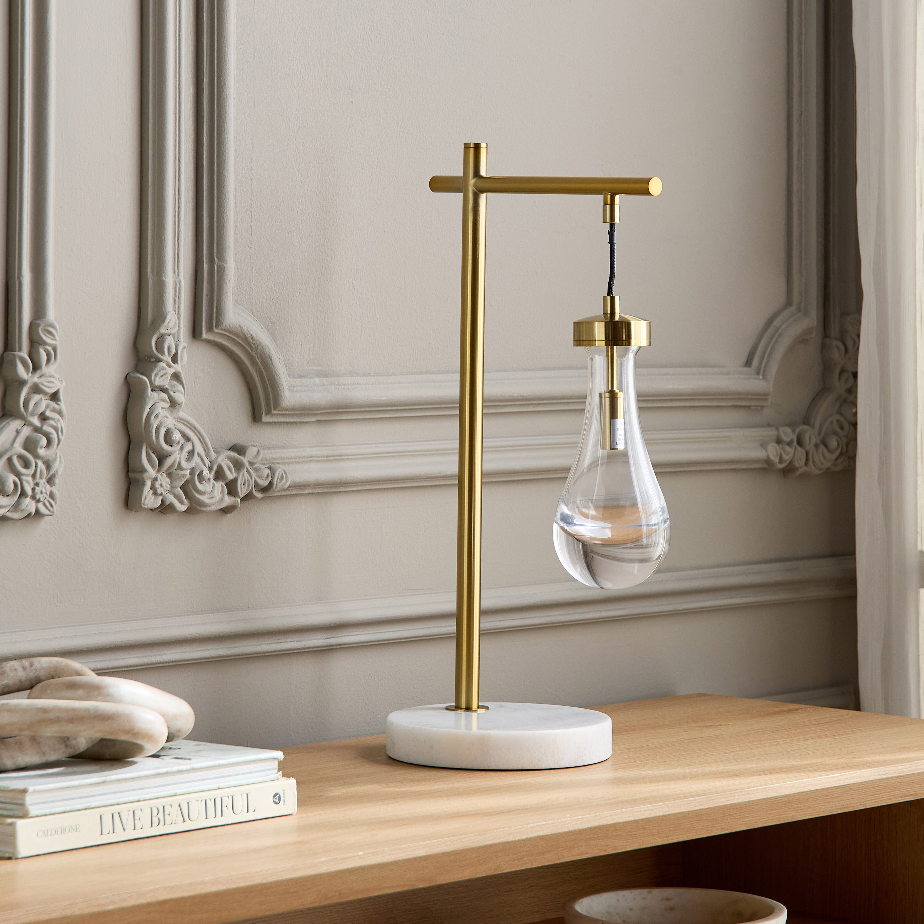 Mazen Glass Table Lamp - 56 cm-household-lighting-tableanddesklamps-image-4