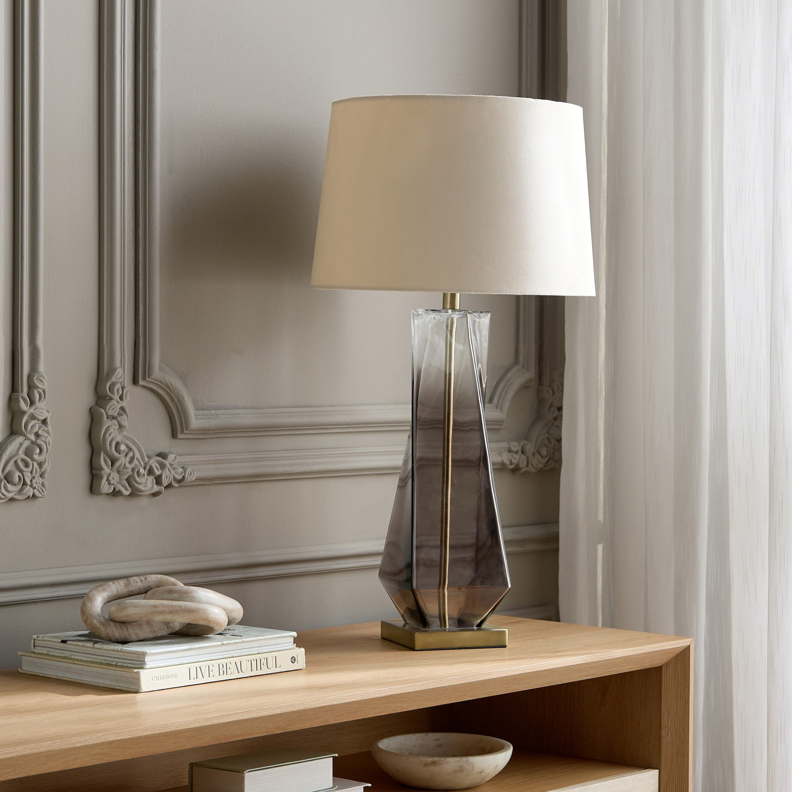 Rylee Glass Table Lamp - 74 cm-household-lighting-tableanddesklamps-image-5