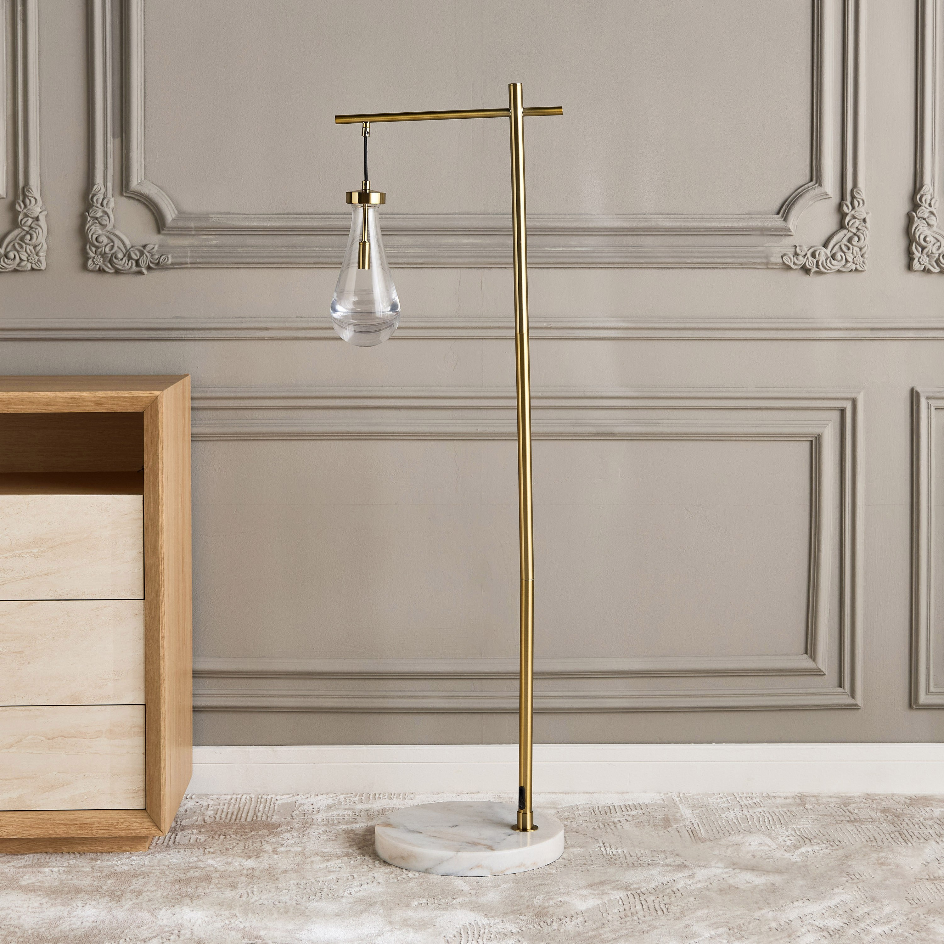 Mazen Glass Floor Lamp - 140 cm-household-lighting-floorlamps-image-1