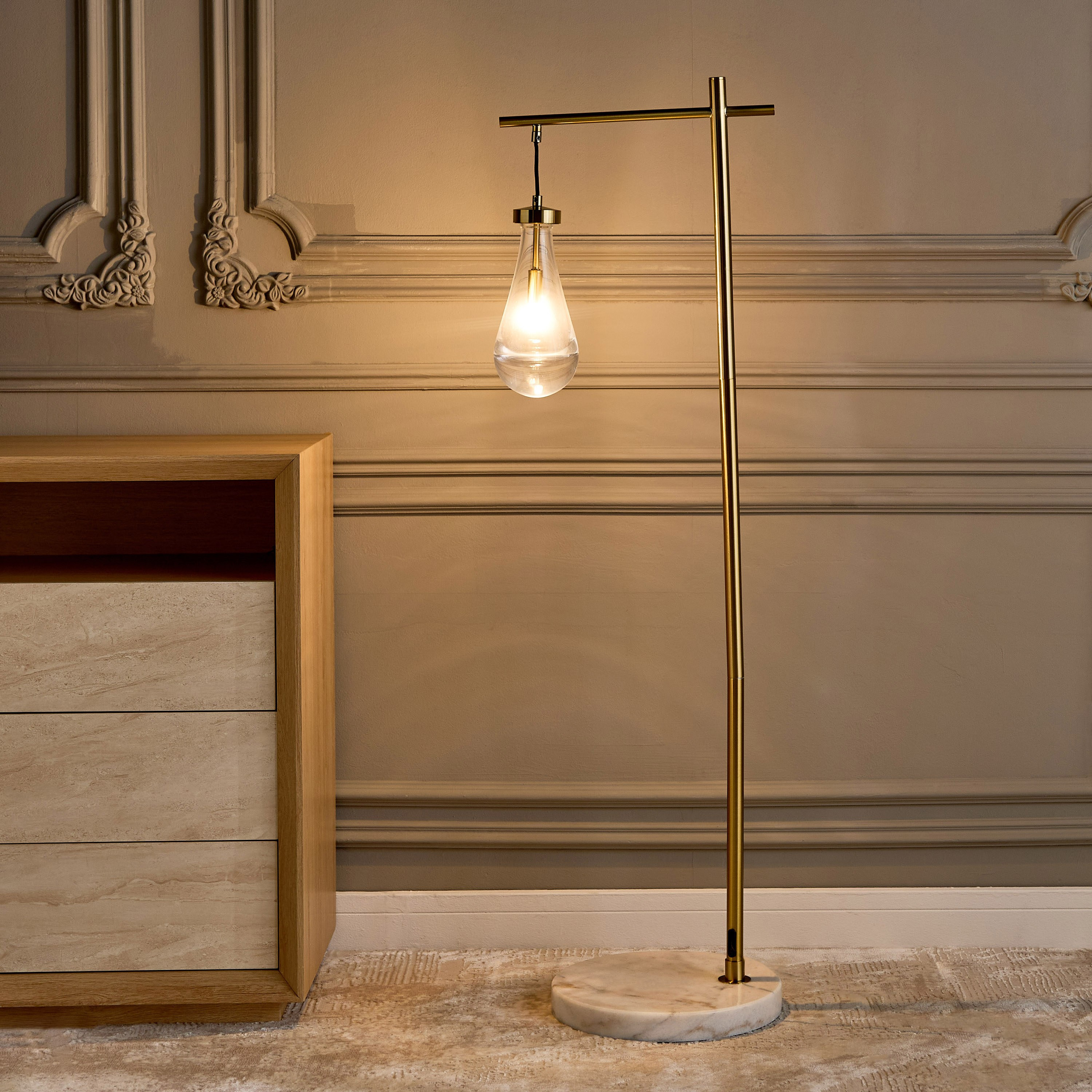 Mazen Glass Floor Lamp - 140 cm-household-lighting-floorlamps-image-2