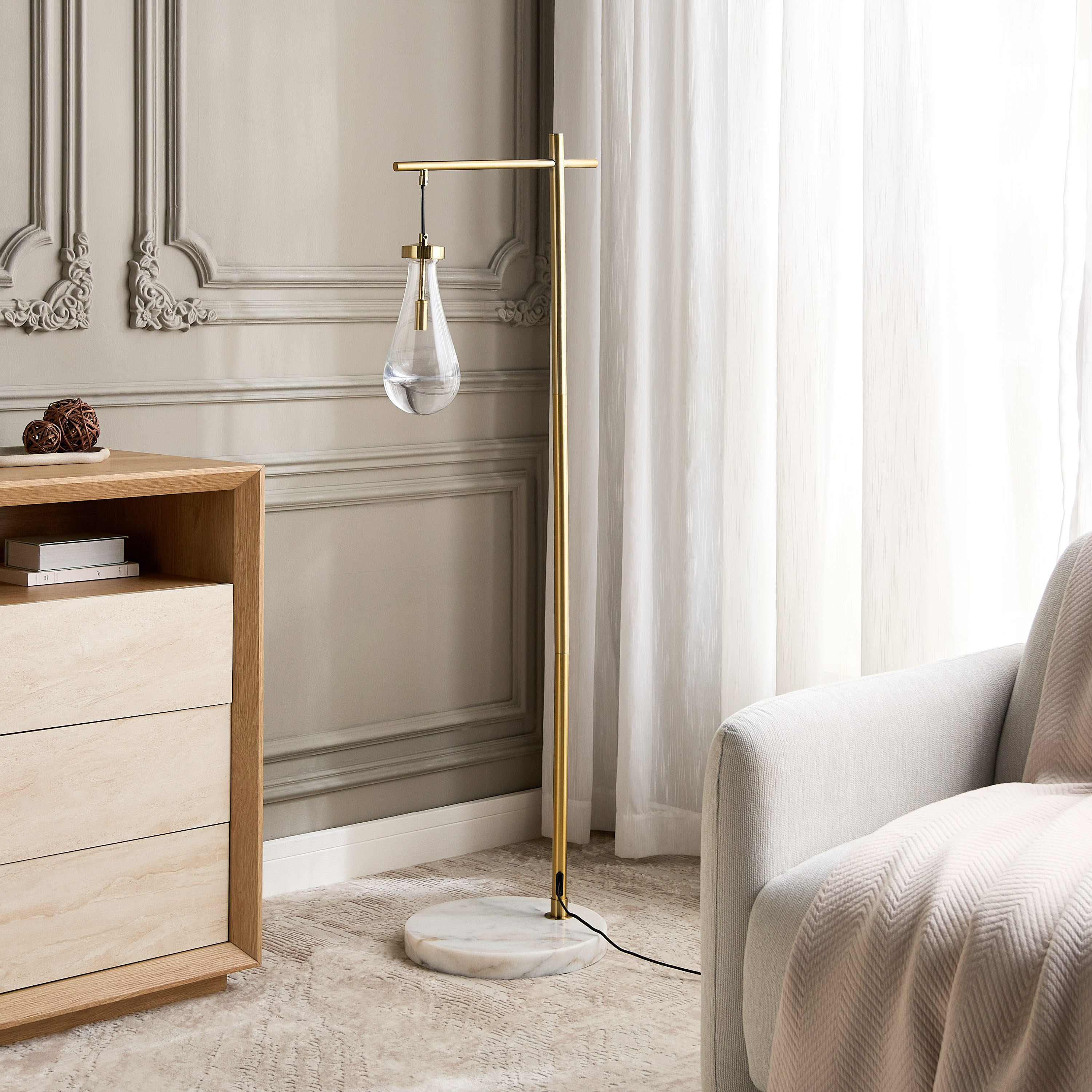 Mazen Glass Floor Lamp - 140 cm-household-lighting-floorlamps-image-5