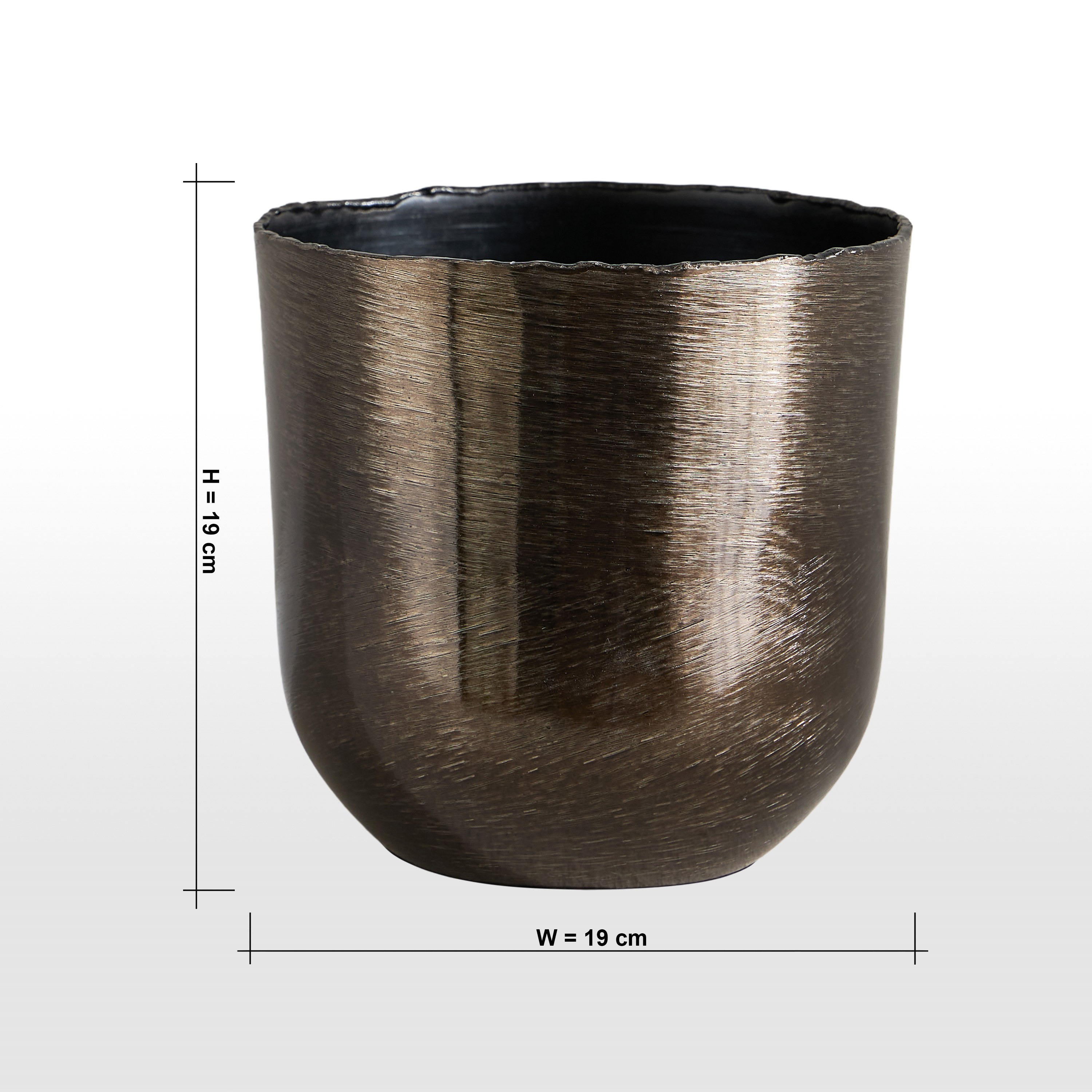 Satin Metal Planter - 19 cm-household-gardenandoutdoor-potsandplanters-planters-image-5