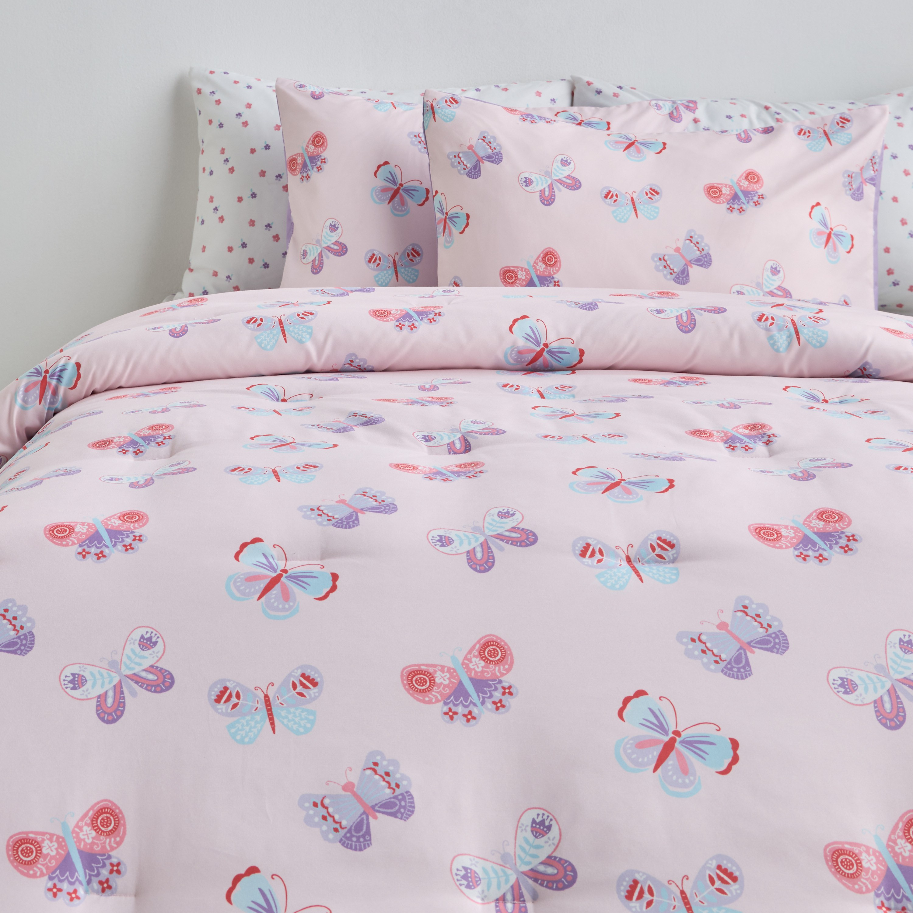 Maritza Printed 4-Piece Single Comforter and Sheet Set - 135x220 cm-babyandkids-beddingandwindows-bedding-comforters-image-2