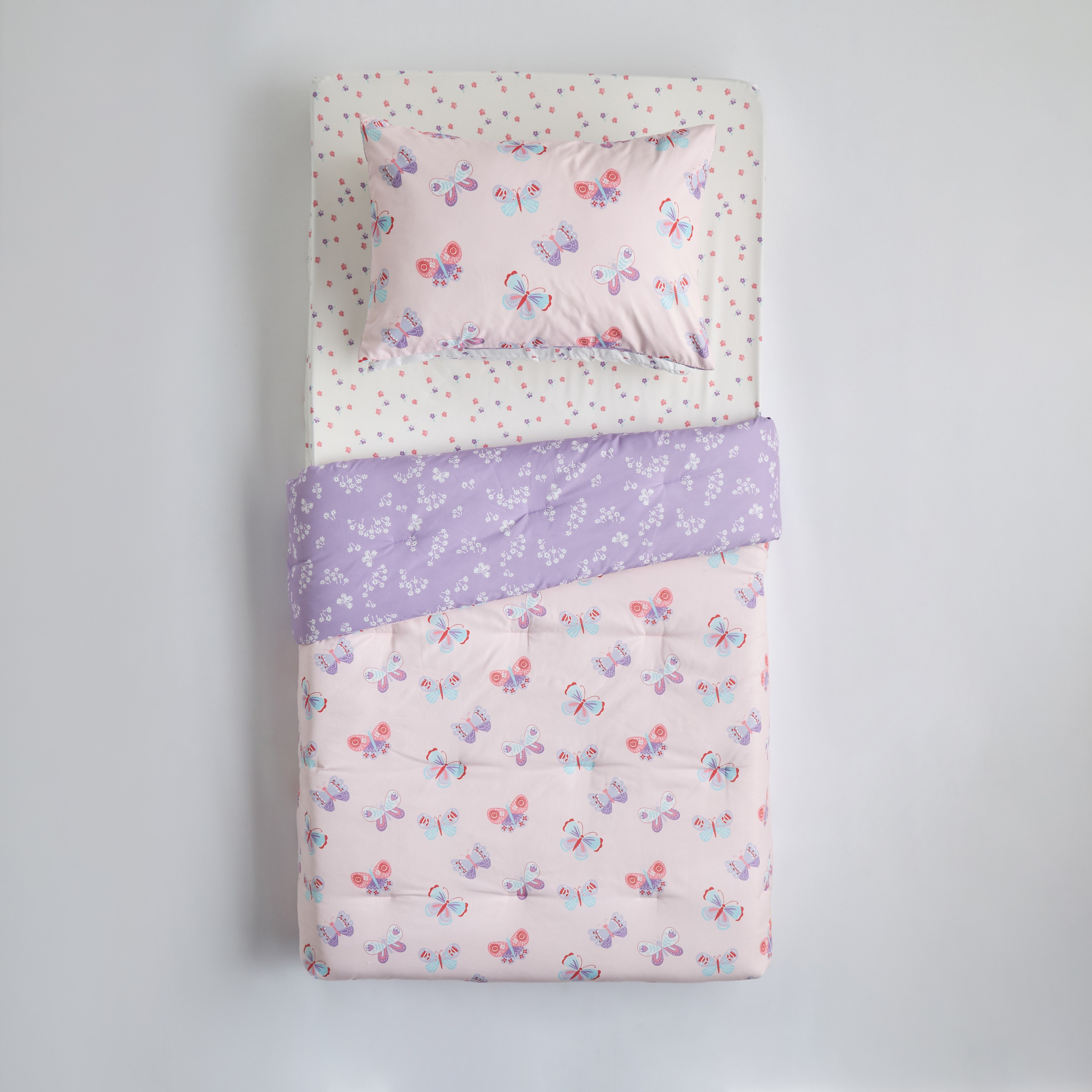 Maritza Printed 4-Piece Single Comforter and Sheet Set - 135x220 cm-babyandkids-beddingandwindows-bedding-comforters-image-3