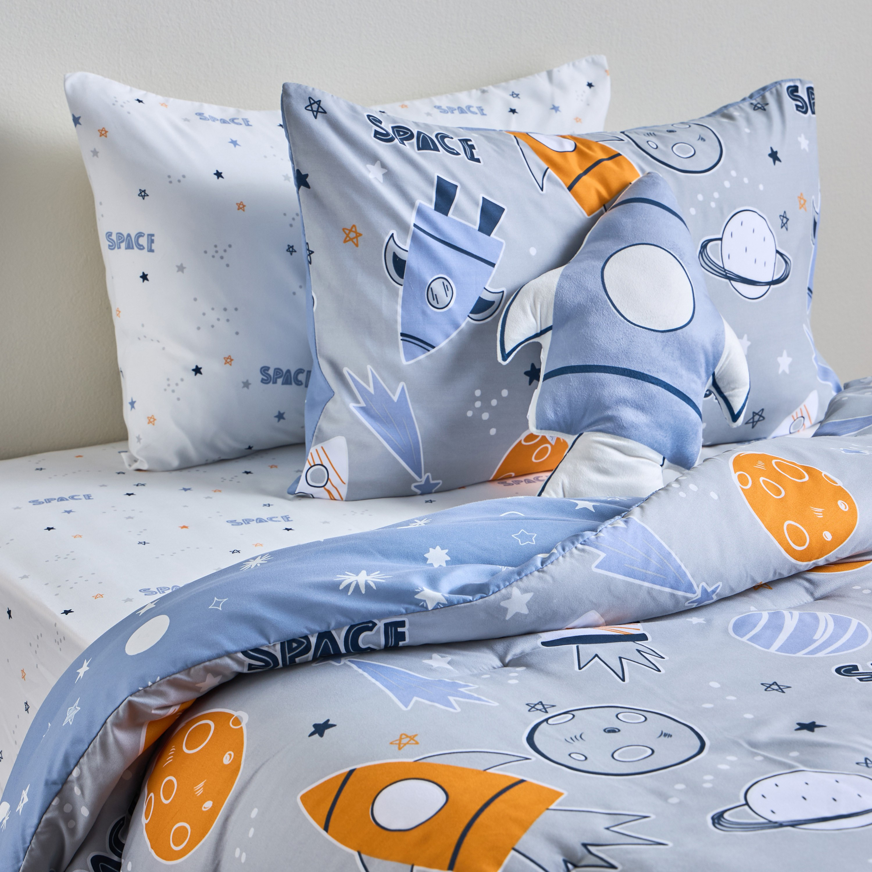 Eladio Galaxy Printed 5-Piece Single Comforter and Sheet Set - 135x220 cm-babyandkids-beddingandwindows-bedding-comforters-image-1