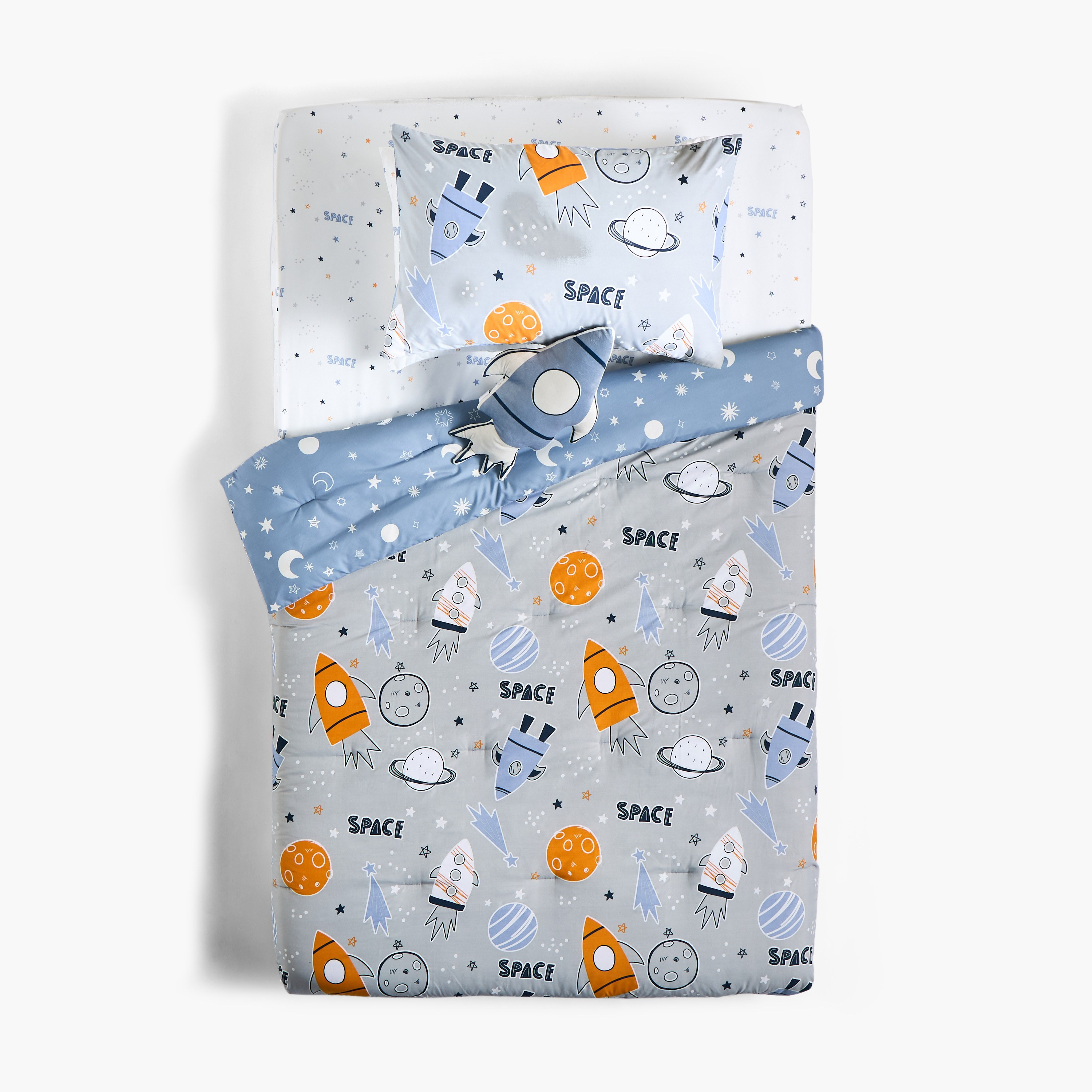 طقم لحاف وشرشف كامل بطبعات 5 قطع - إلاديو - 160x220 سم-babyandkids-beddingandwindows-bedding-comforters-image-3