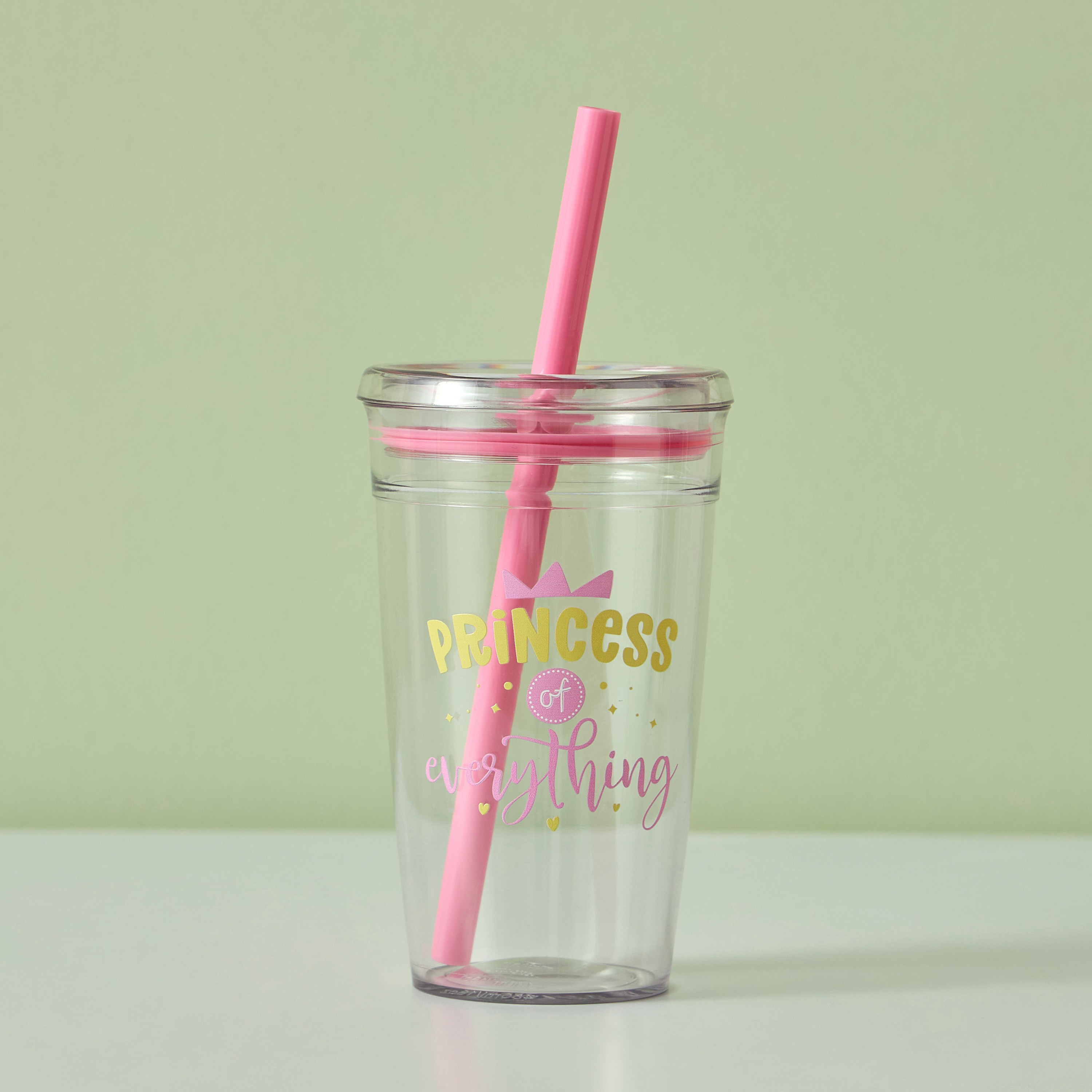 Princess of Everthing Single Wall Plastic Bottle - 450 ml-babyandkids-eatanddrink-waterbottles-image-1
