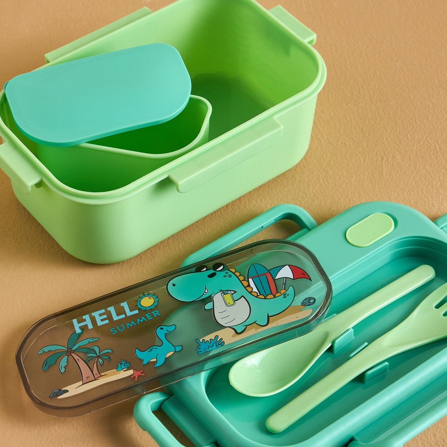 Dino Print Lunch Box and Water Bottle Set-babyandkids-eatanddrink-waterbottles-image-2