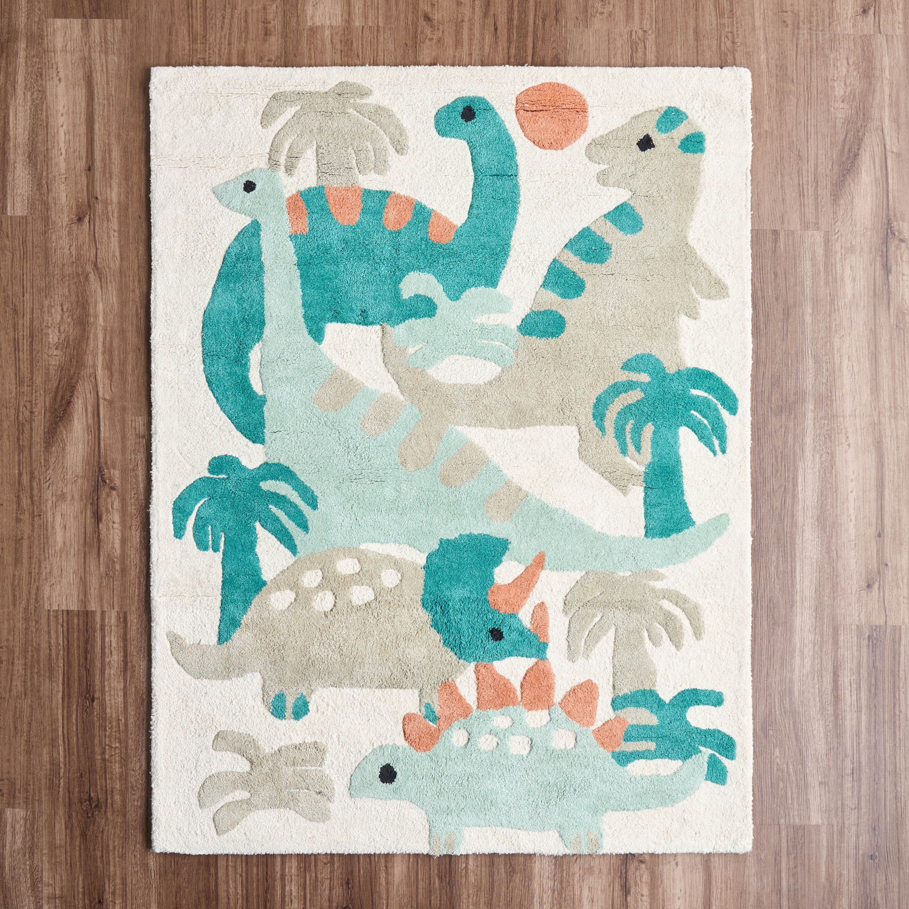 Steve Dino Sage Handtufted Rug - 120x160 cm-babyandkids-rugsandcarpets-rugs-image-2