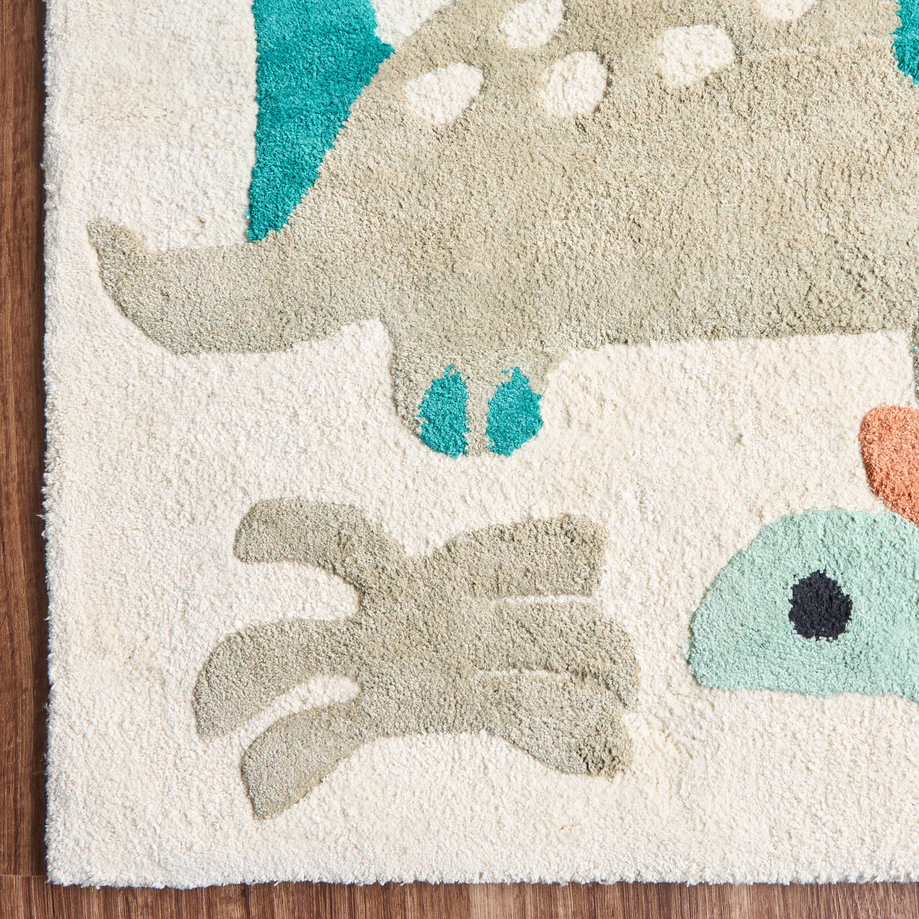 Steve Dino Sage Handtufted Rug - 120x160 cm-babyandkids-rugsandcarpets-rugs-image-3