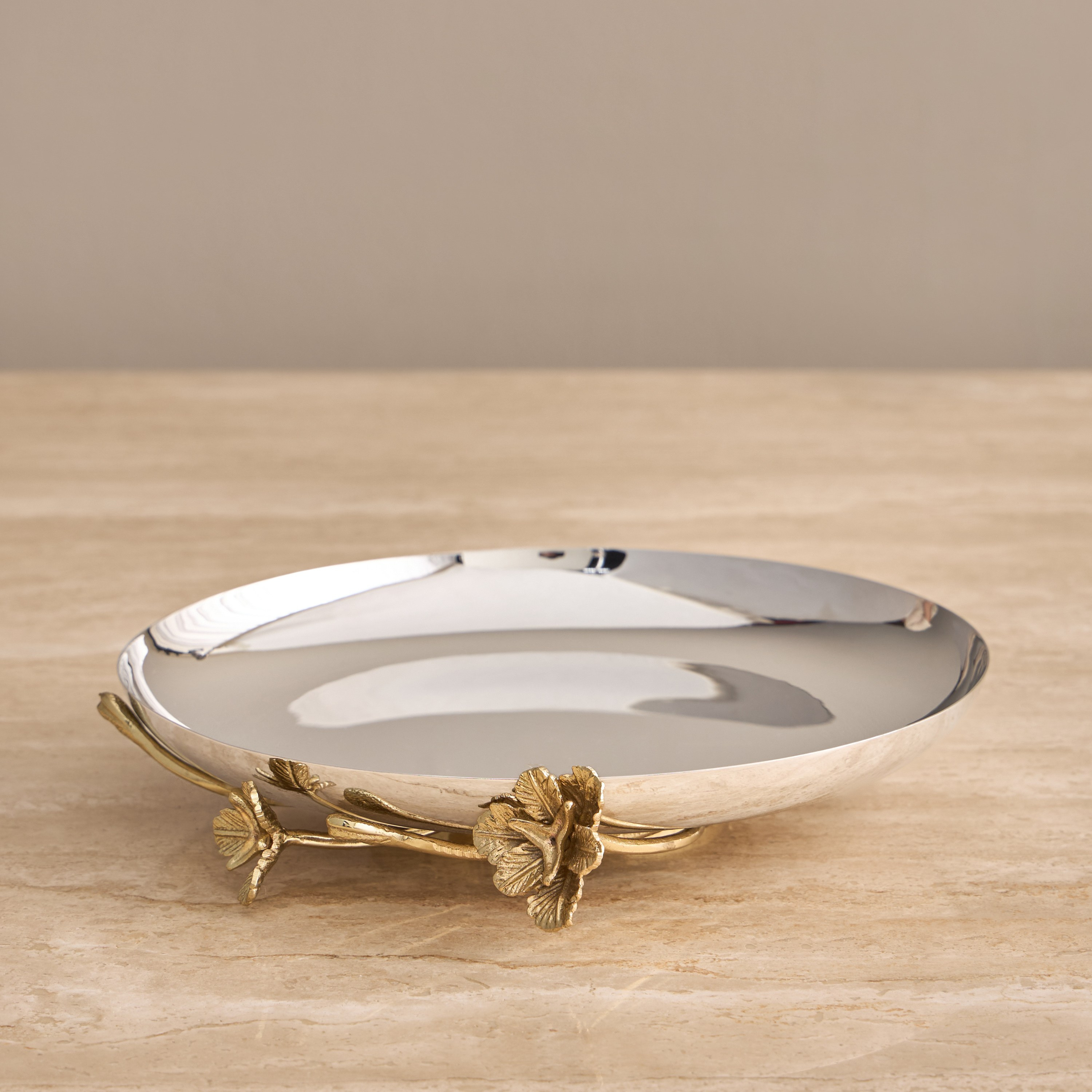 صينية ديكور معدن - روزا - 25x25 سم-household-dining-serveware-servingplatters-image-1