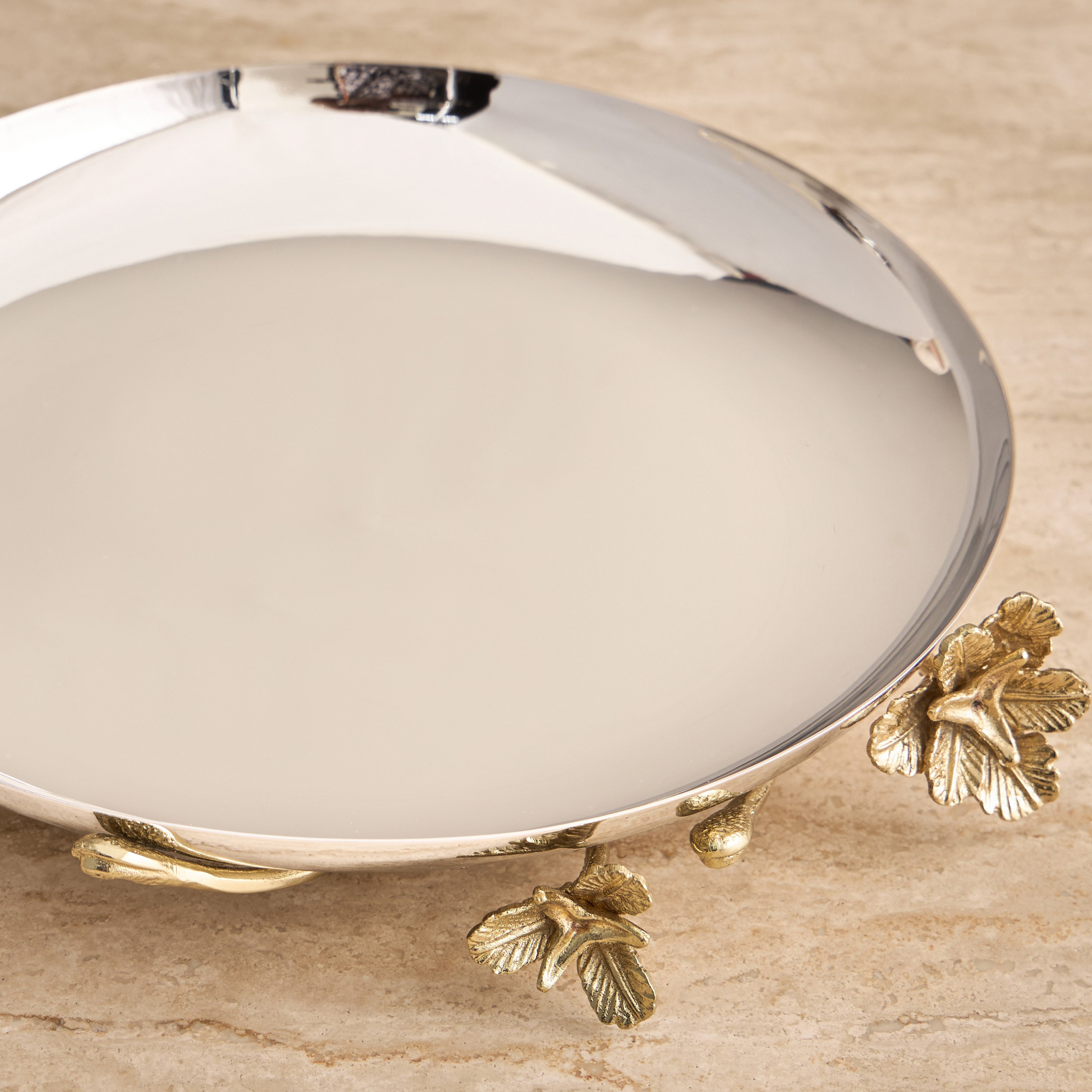 صينية ديكور معدن - روزا - 25x25 سم-household-dining-serveware-servingplatters-image-2