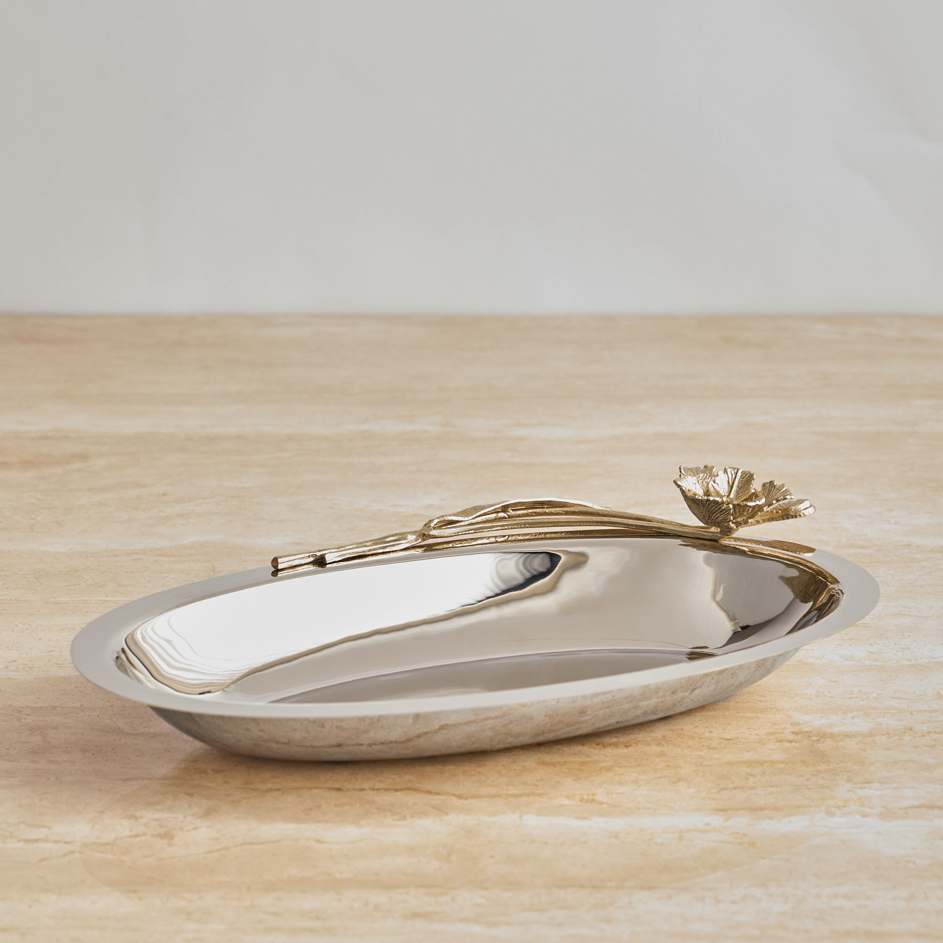 Rosa Metal Decorative Bowl - 20x33 cm-household-decor-vasesandbowls-image-1