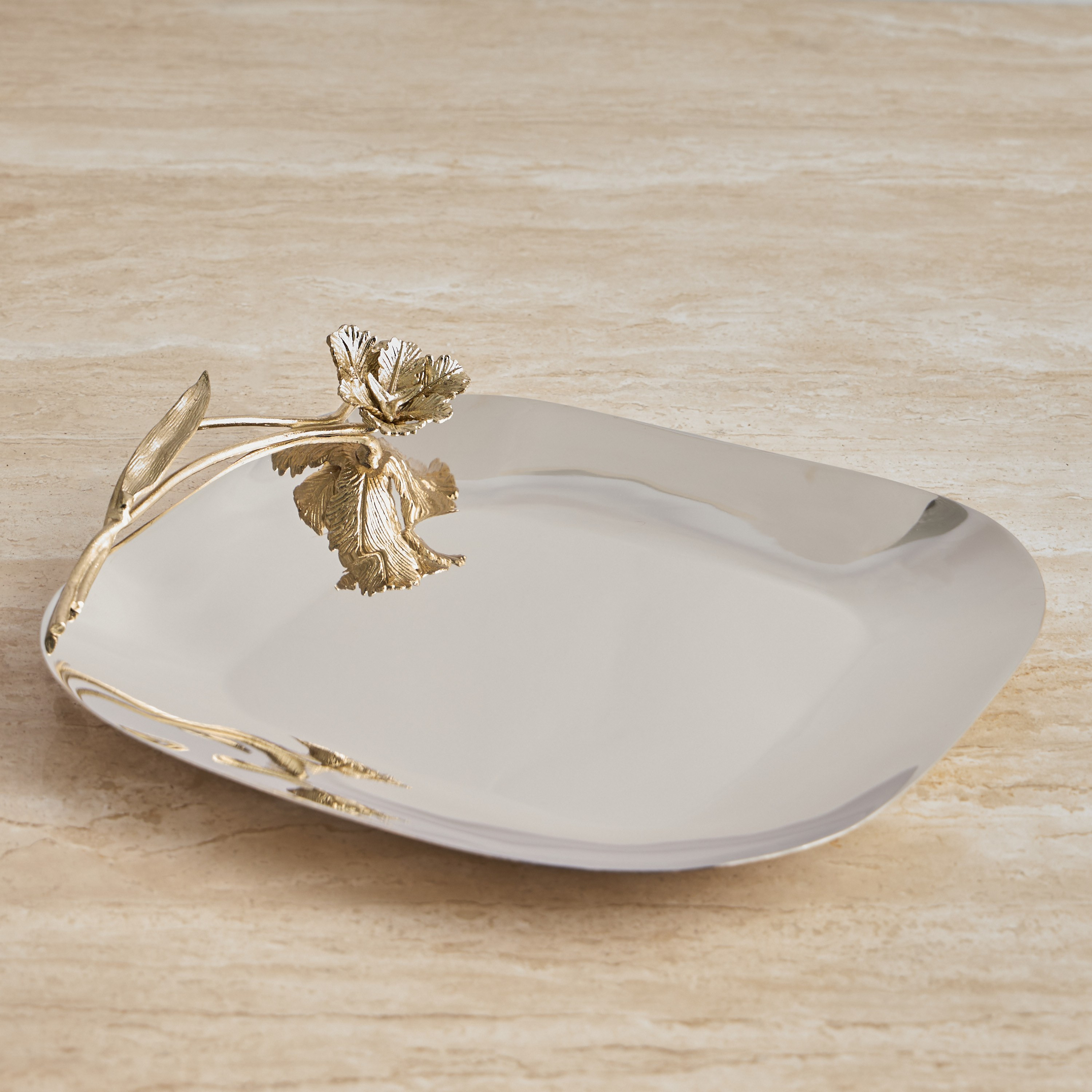 Rosa Decorative Platter - 30x30 cm-household-decor-boxesandtrays-image-1