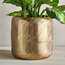 Alu Streaked Metal Planter - 24 cm-household-gardenandoutdoor-potsandplanters-planters-image-1