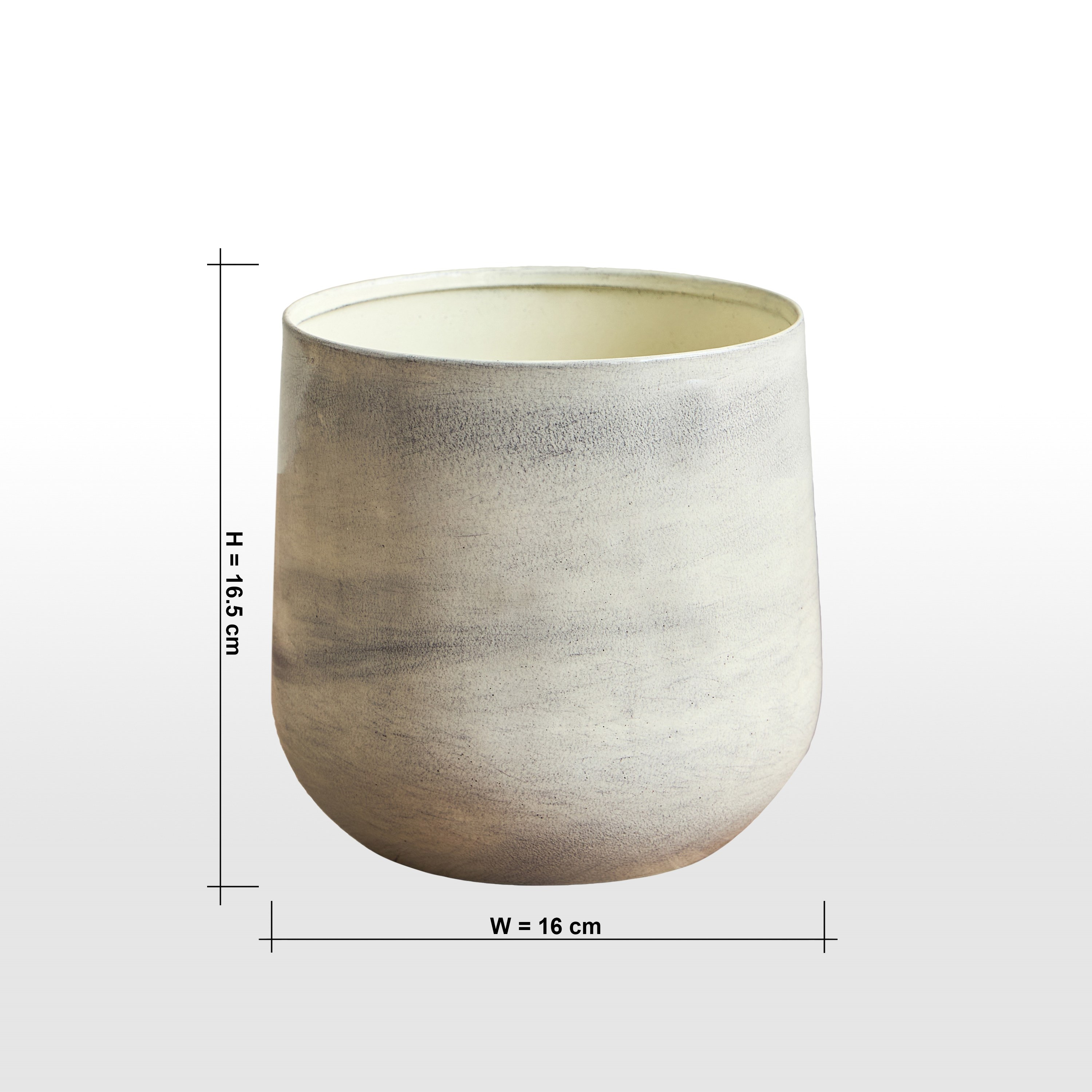 Eden Glint Glaze Iron Planter - 16.6 cm-household-gardenandoutdoor-potsandplanters-planters-image-5