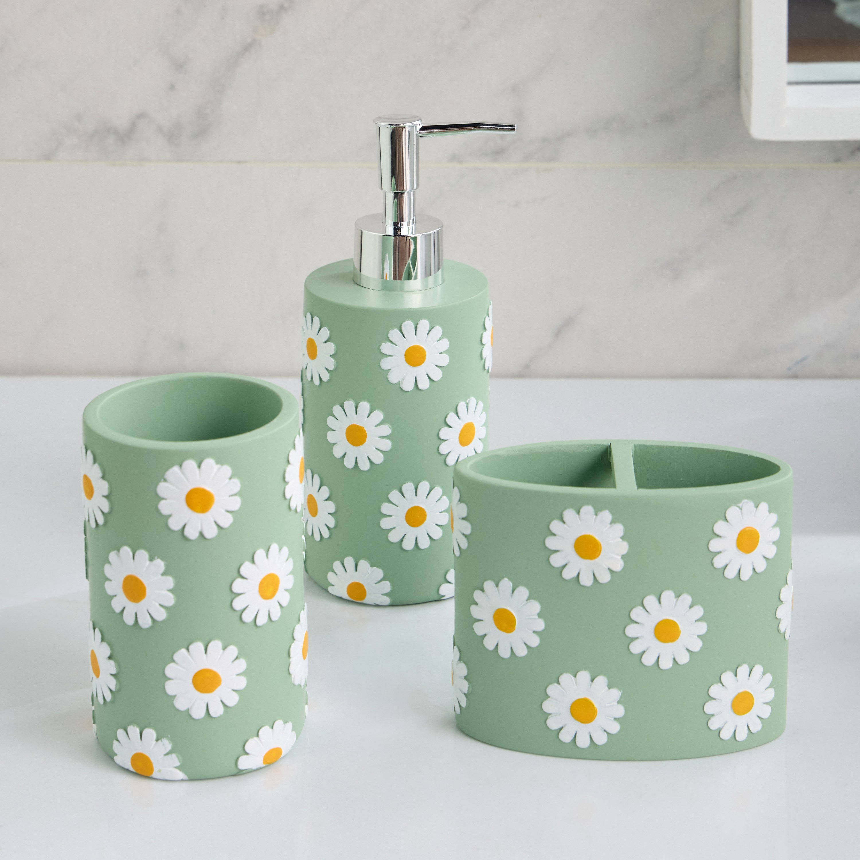 طقم اكسسوارات حمام 3 قطع - دايزي-babyandkids-bathandstorage-bath-bathroomaccessories-image-1