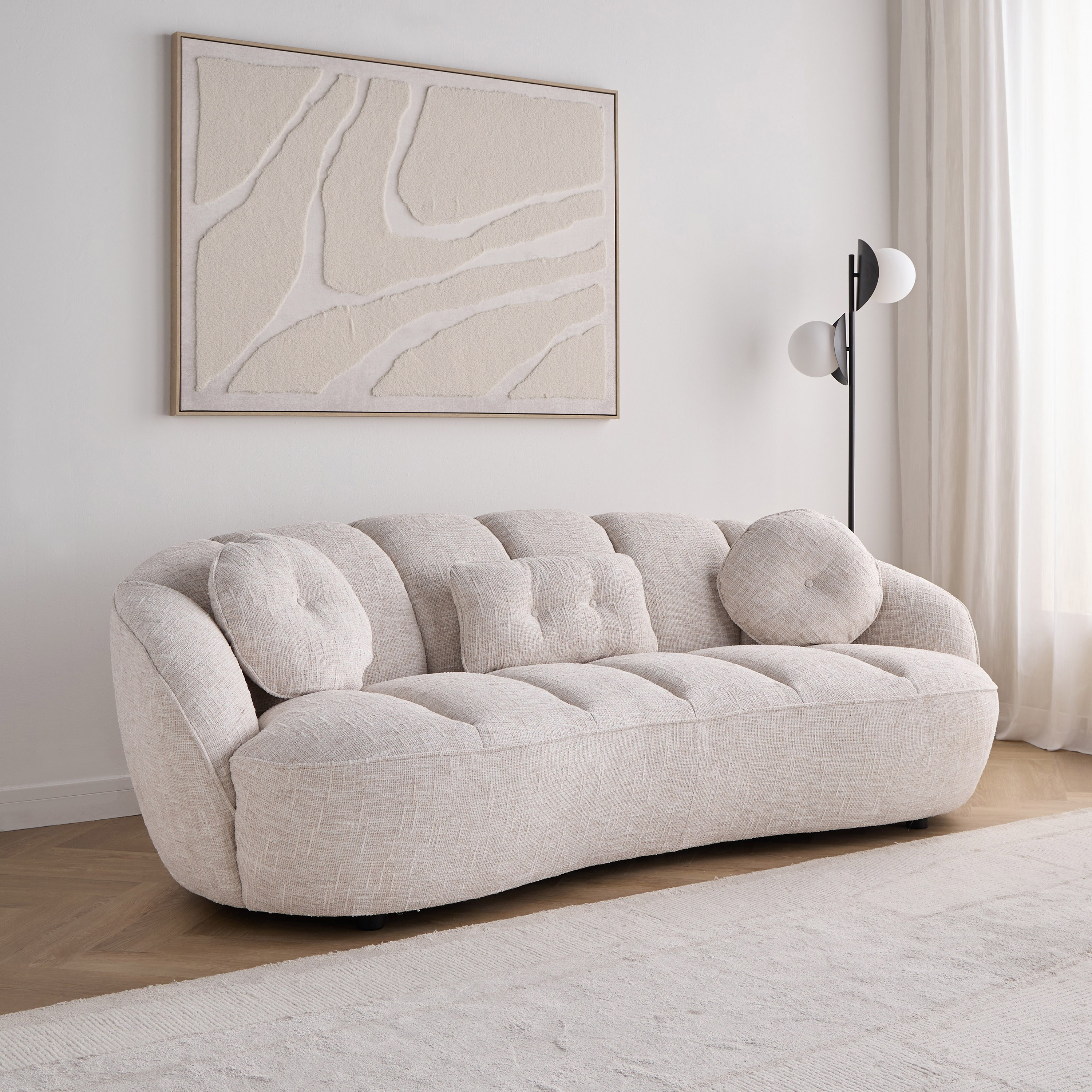 Olsberg 3-Seater Fabric Sofa